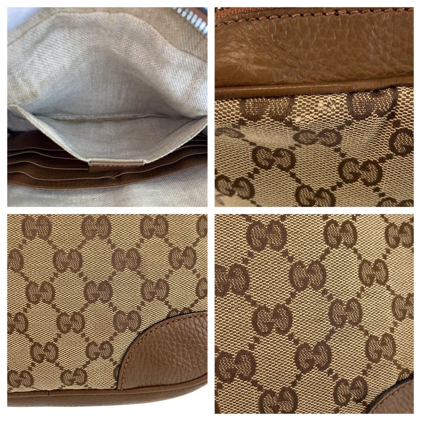 Gucci Bree, Brown, Canvas, shoulder