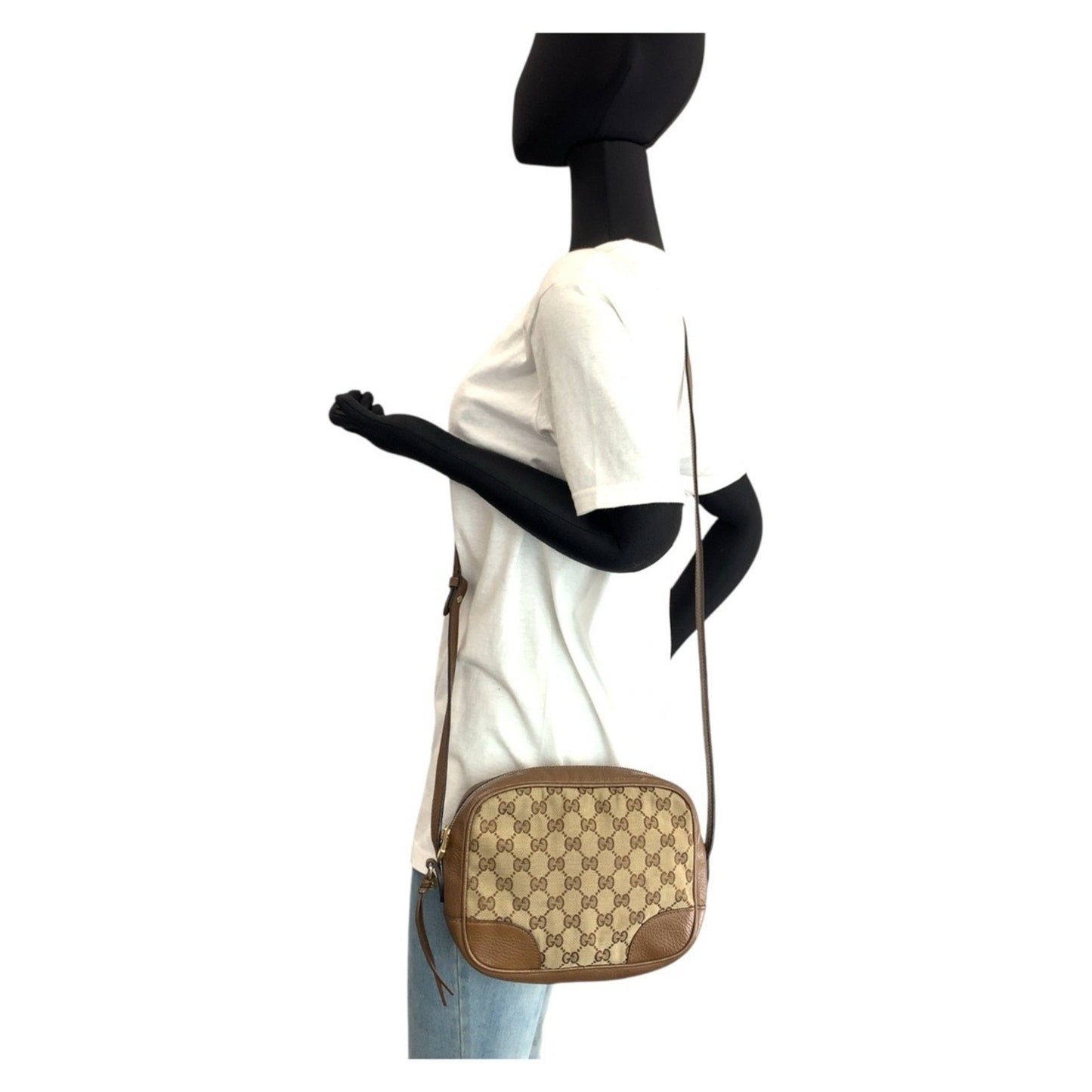 Gucci Bree, Brown, Canvas, shoulder