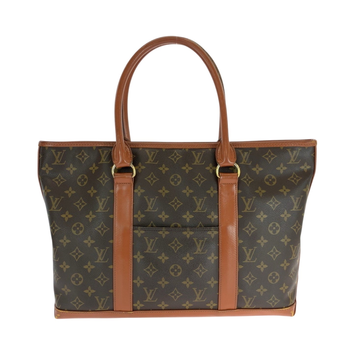 Louis Vuitton Sac Weekend, Brown, Canvas, shoulder