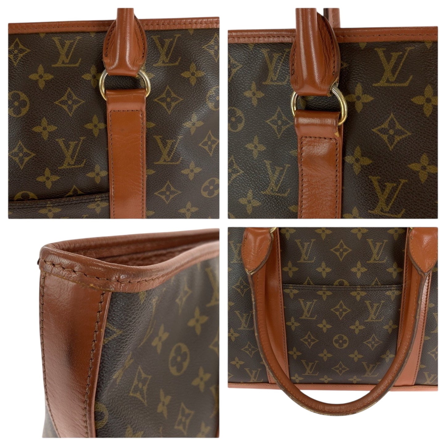 Louis Vuitton Sac Weekend, Brown, Canvas, shoulder