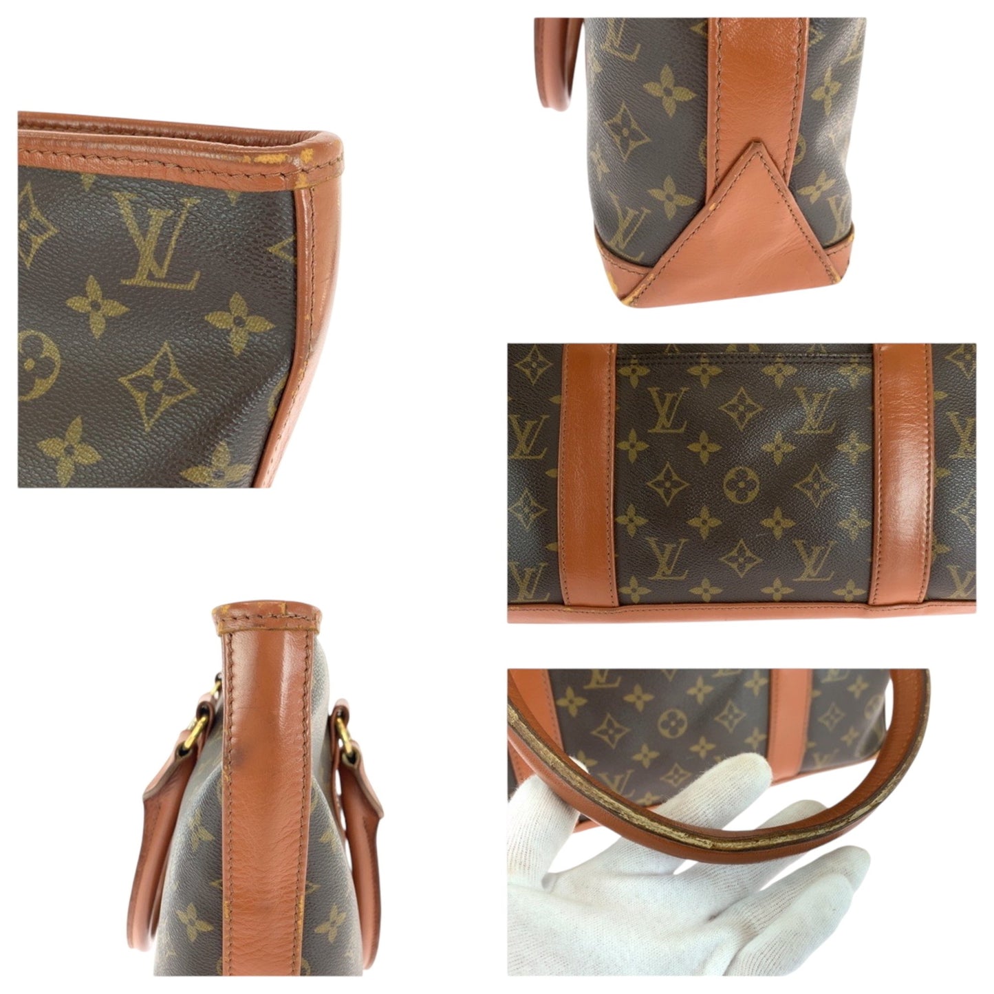 Louis Vuitton Sac Weekend, Brown, Canvas, shoulder