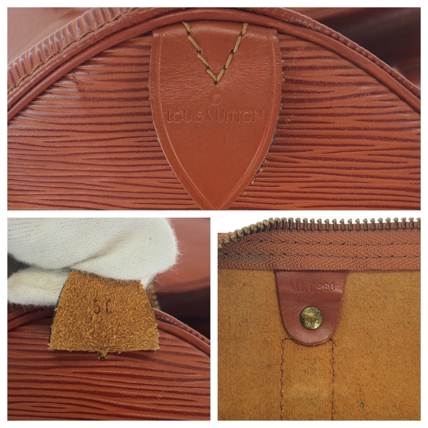 Louis Vuitton Keepall 50, Brown, Leather, handbag