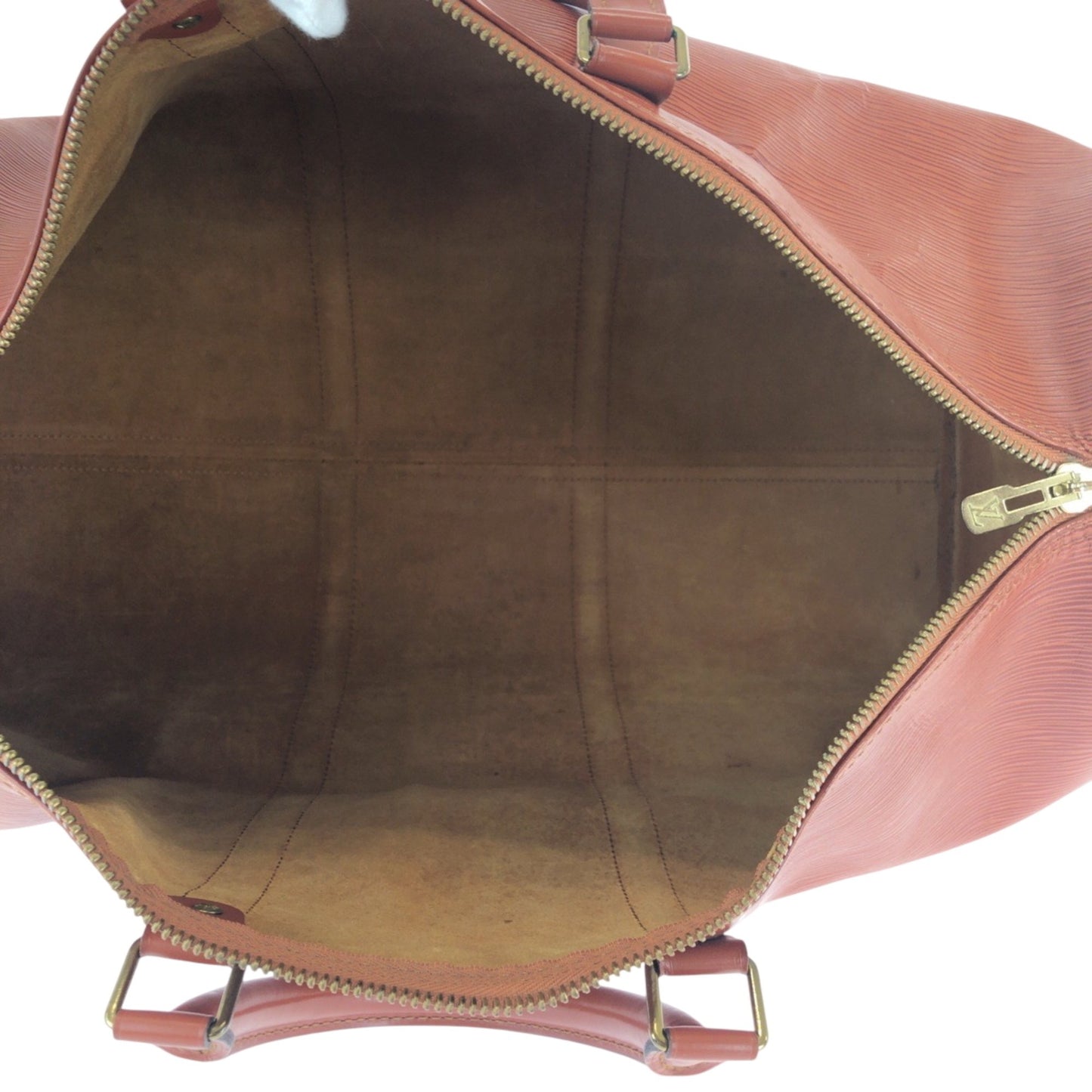 Louis Vuitton Keepall 50, Brown, Leather, handbag