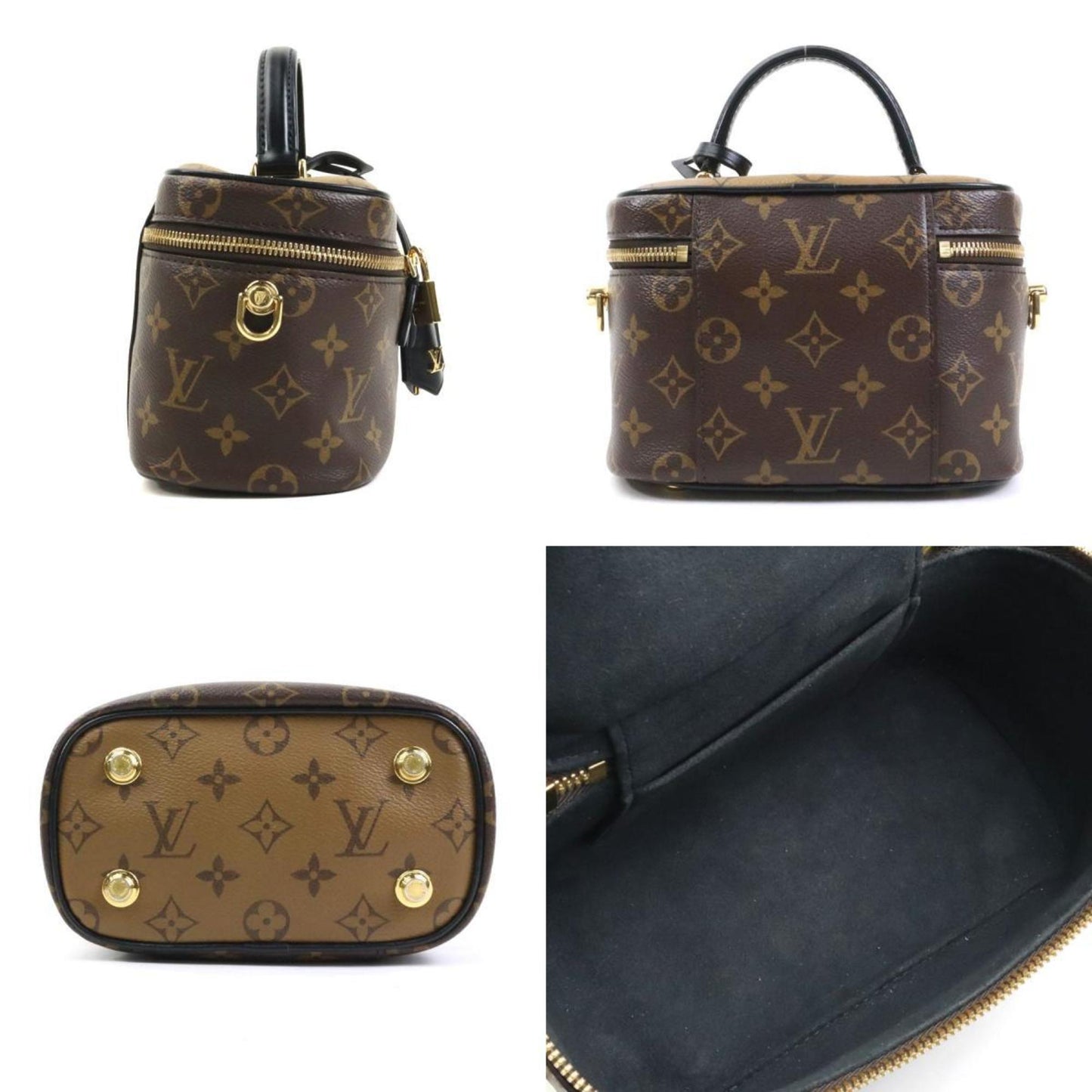 Louis Vuitton Vanity, Brown, Canvas, shoulder