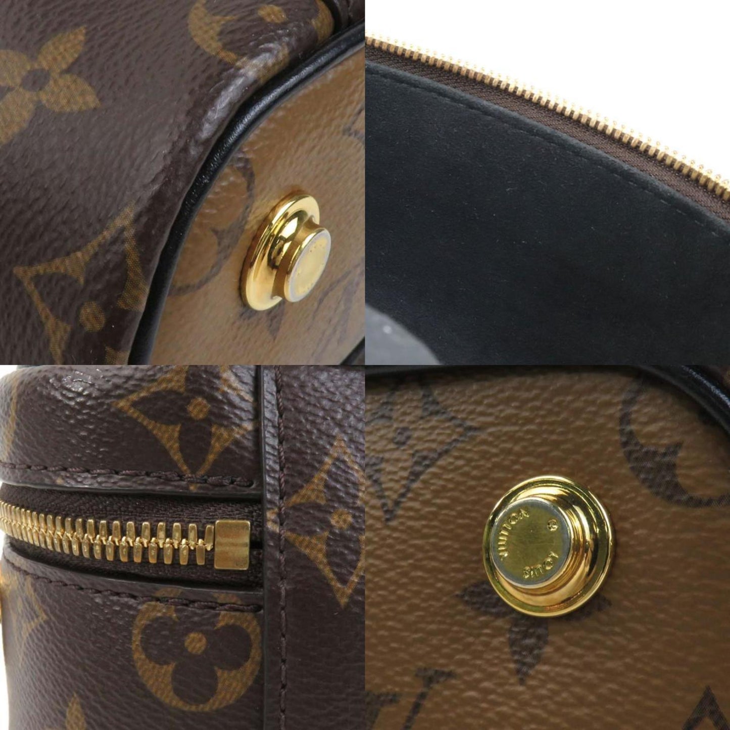 Louis Vuitton Vanity, Brown, Canvas, shoulder