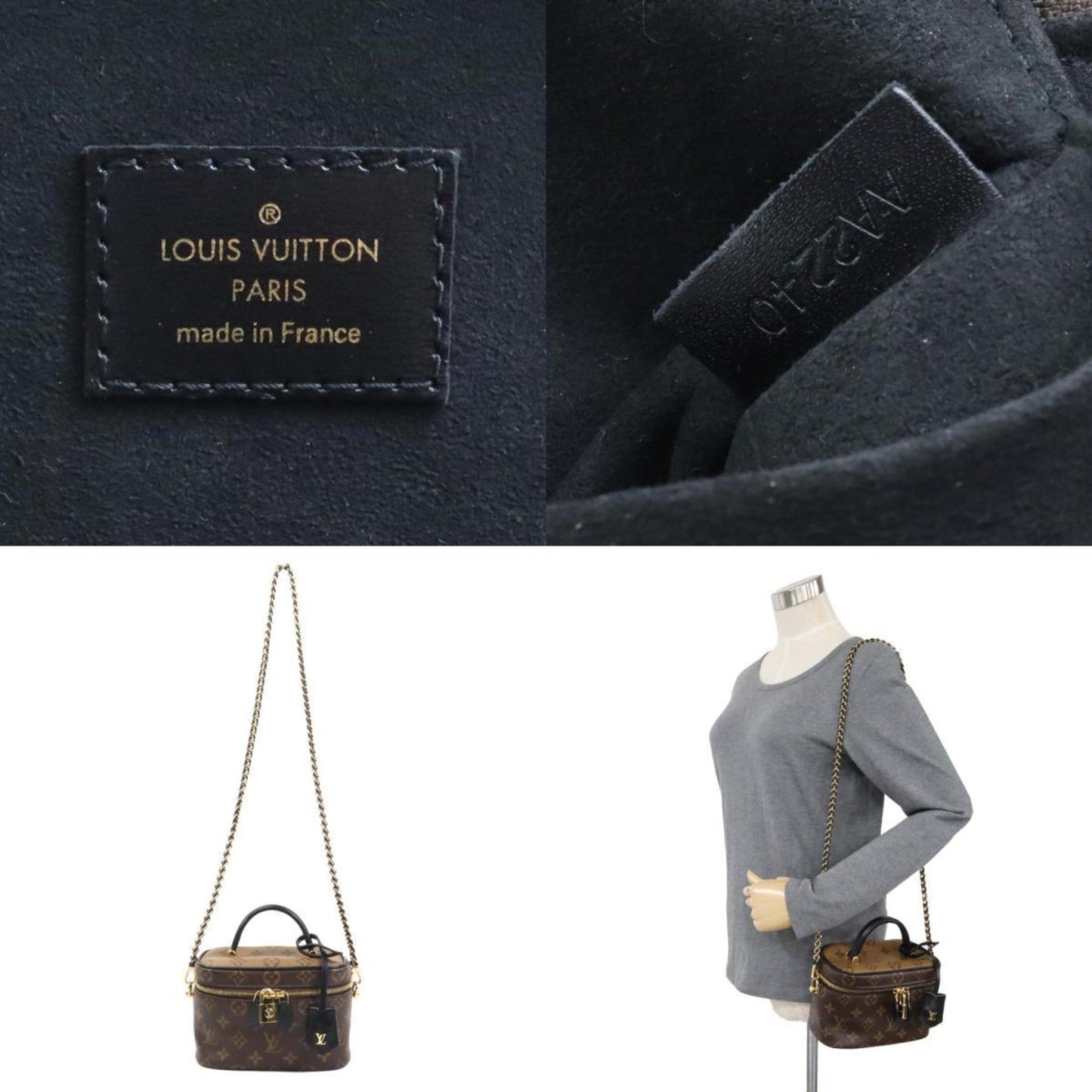 Louis Vuitton Vanity, Brown, Canvas, shoulder