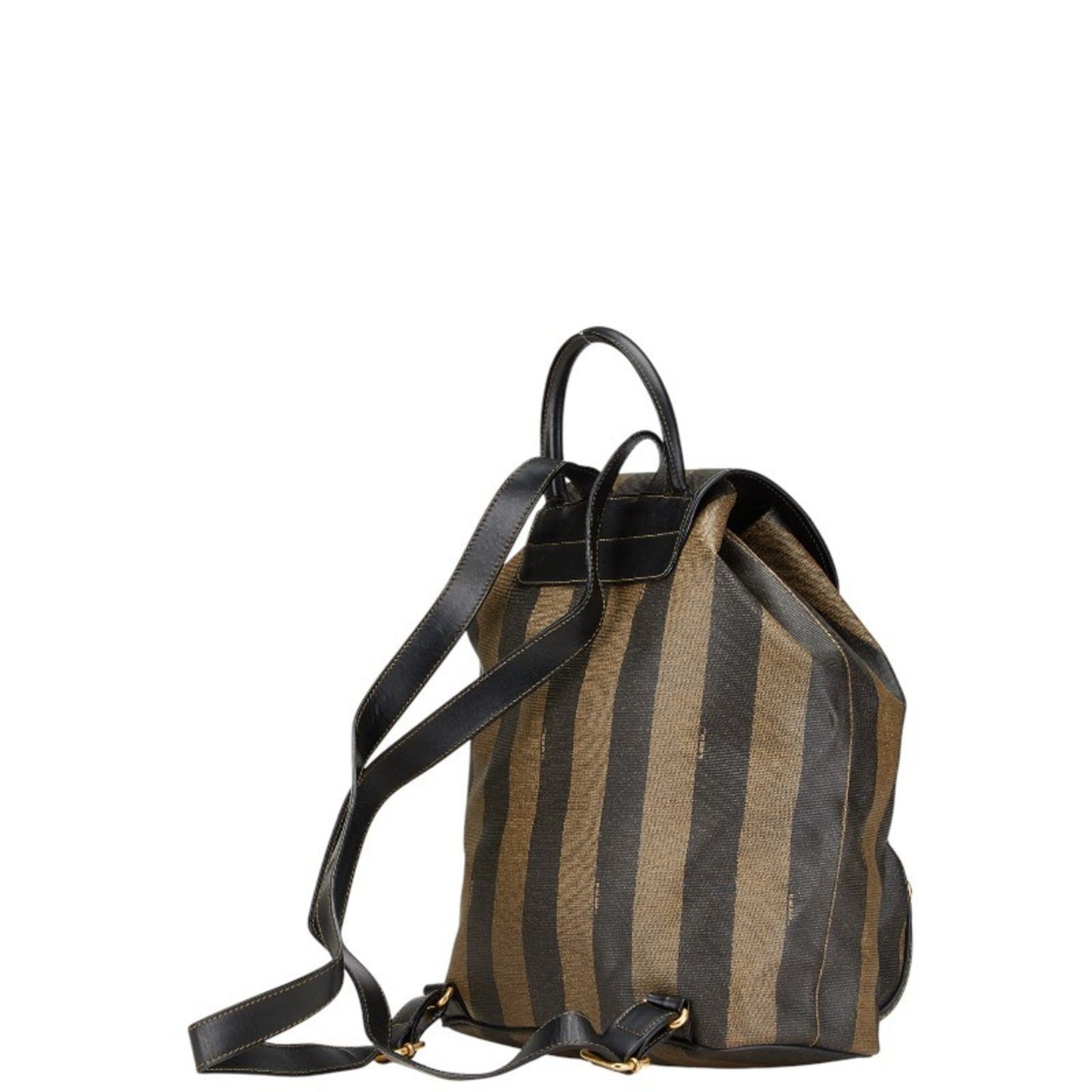 Fendi Pequin, Brown, Canvas, backpack