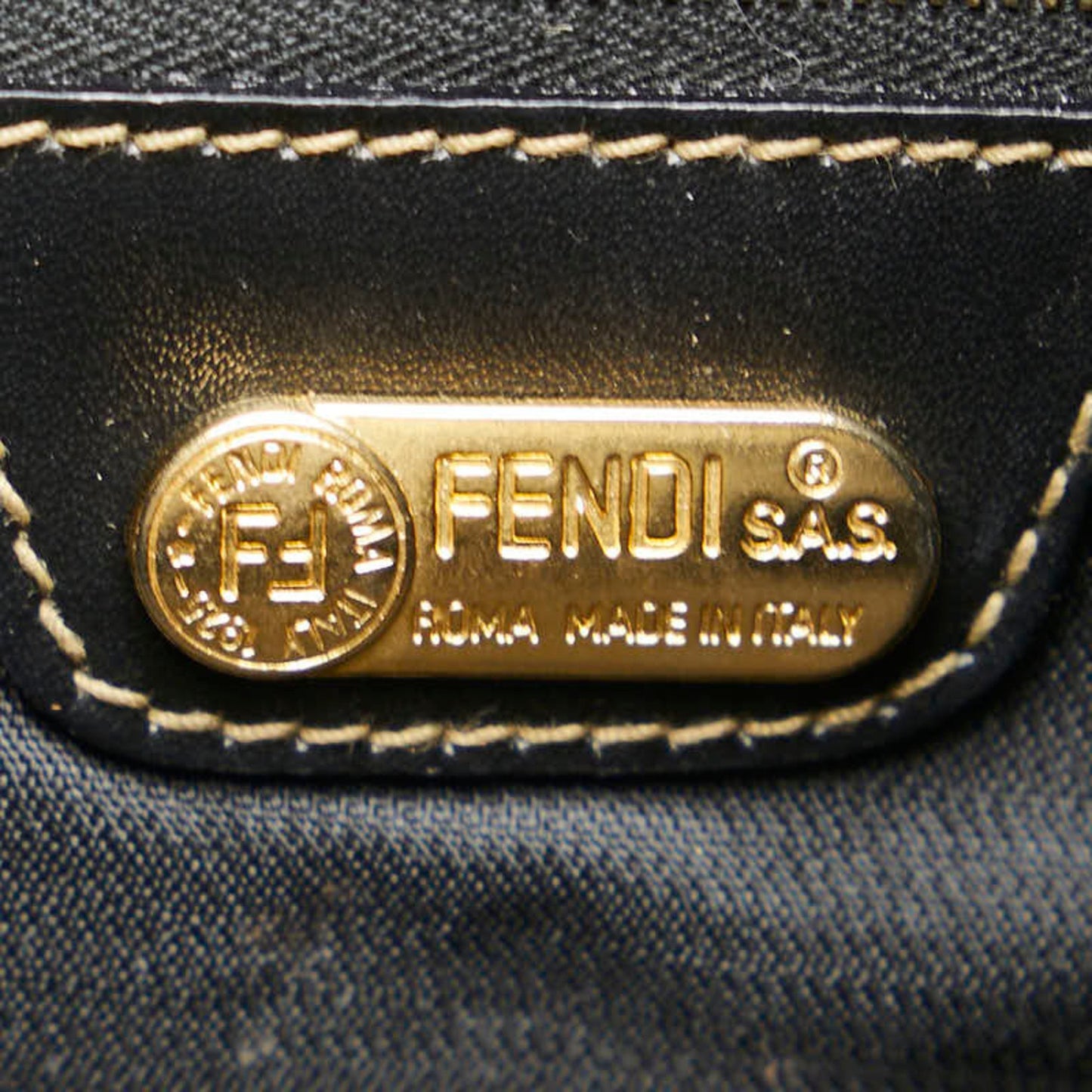 Fendi Pequin, Brown, Canvas, backpack