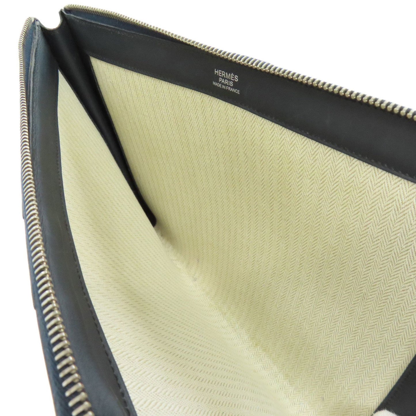 Hermès Zip, Black, Leather, clutch