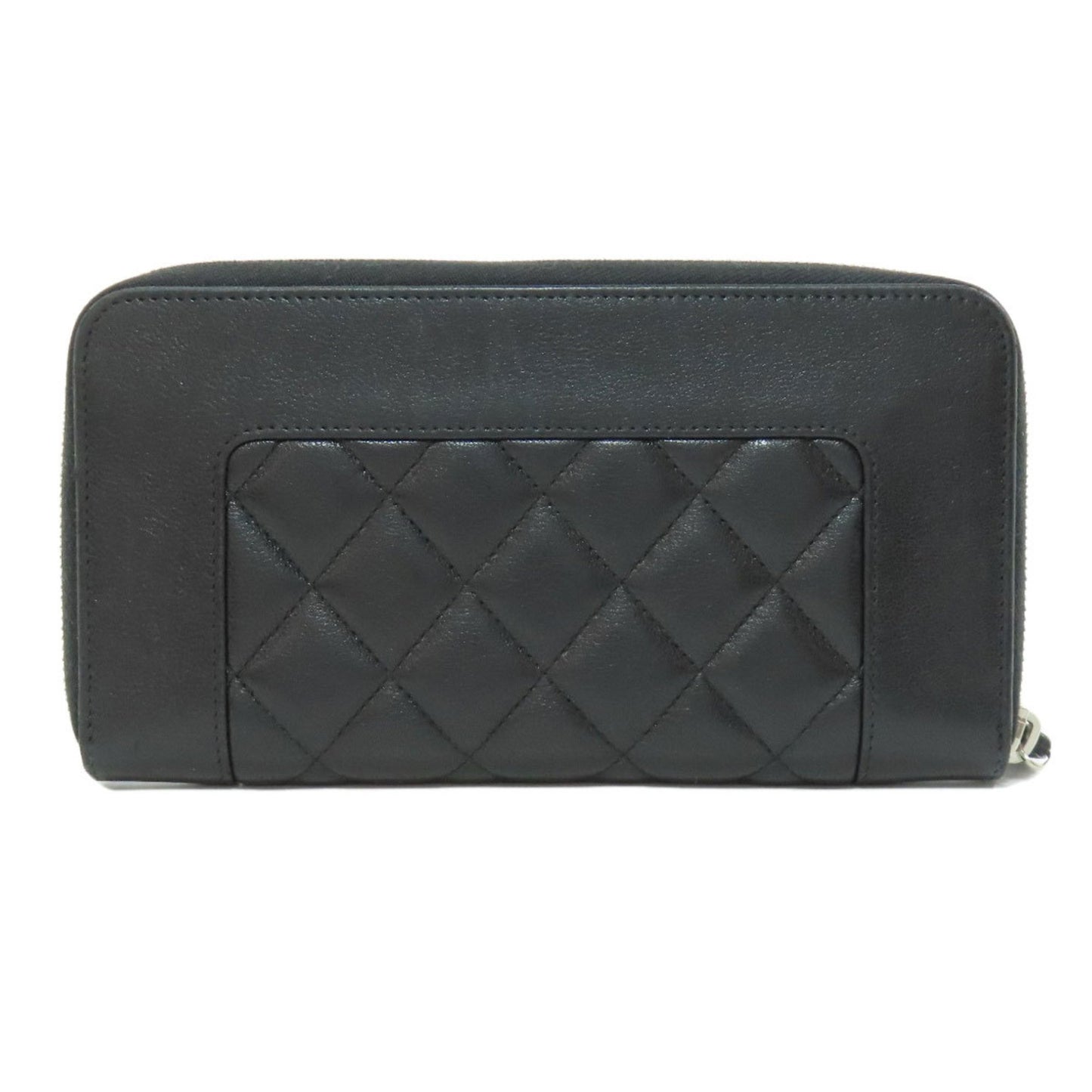 Chanel Mademoiselle, Black, Leather, wallet
