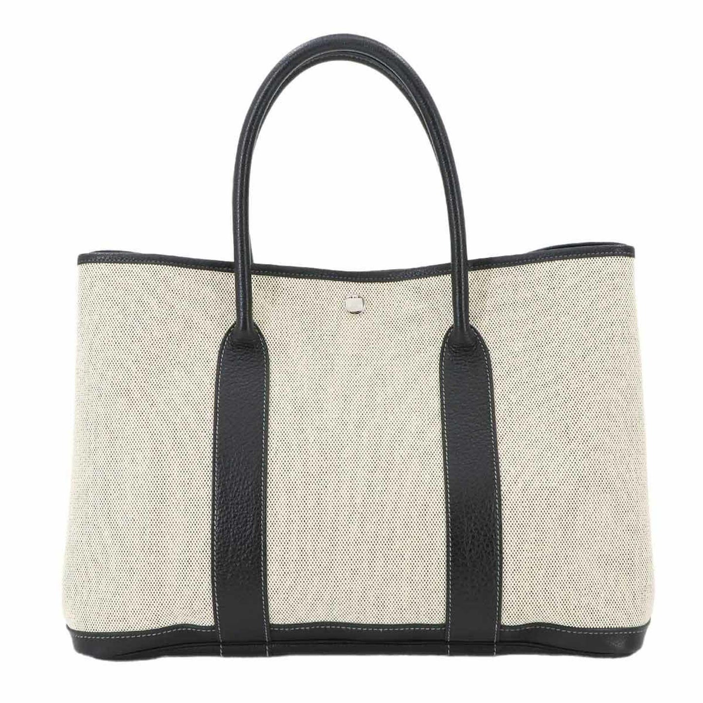 Hermès Garden Party, Grey, Canvas, tote
