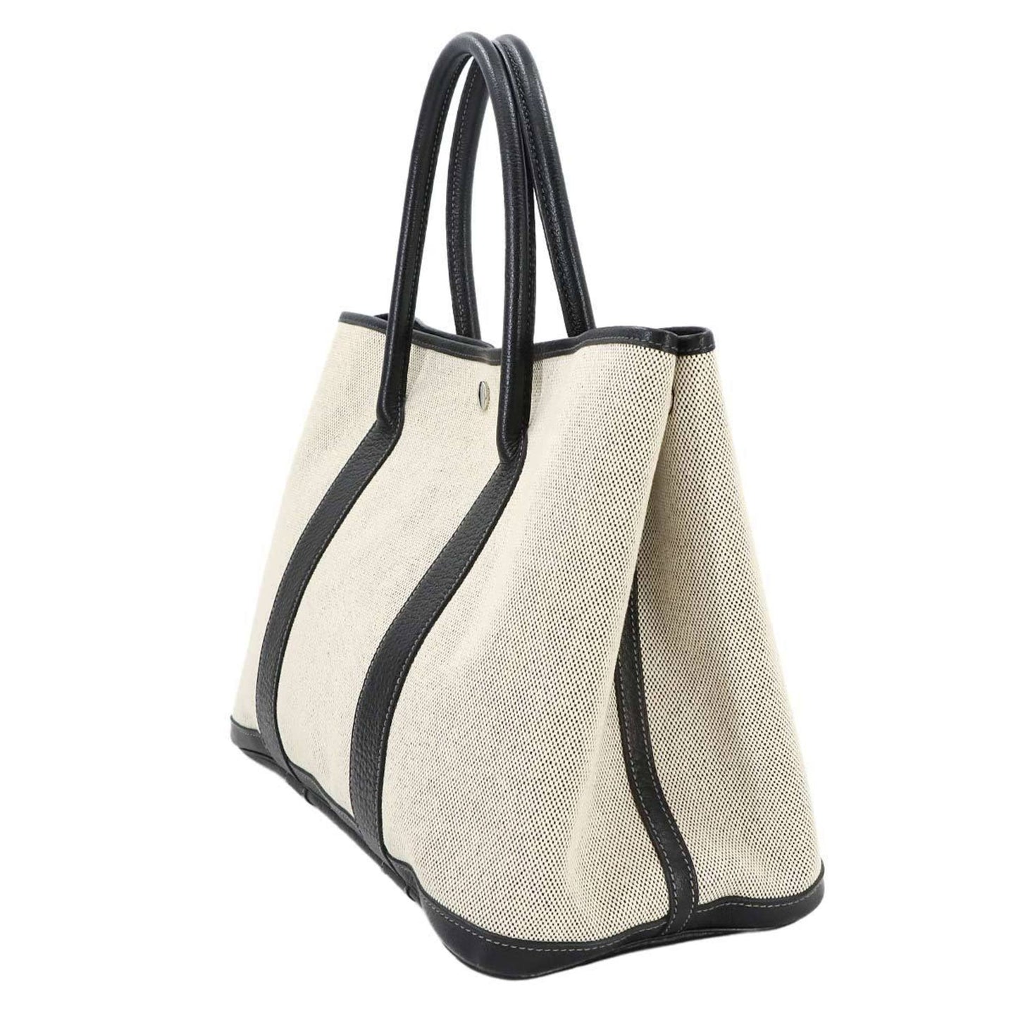Hermès Garden Party, Grey, Canvas, tote