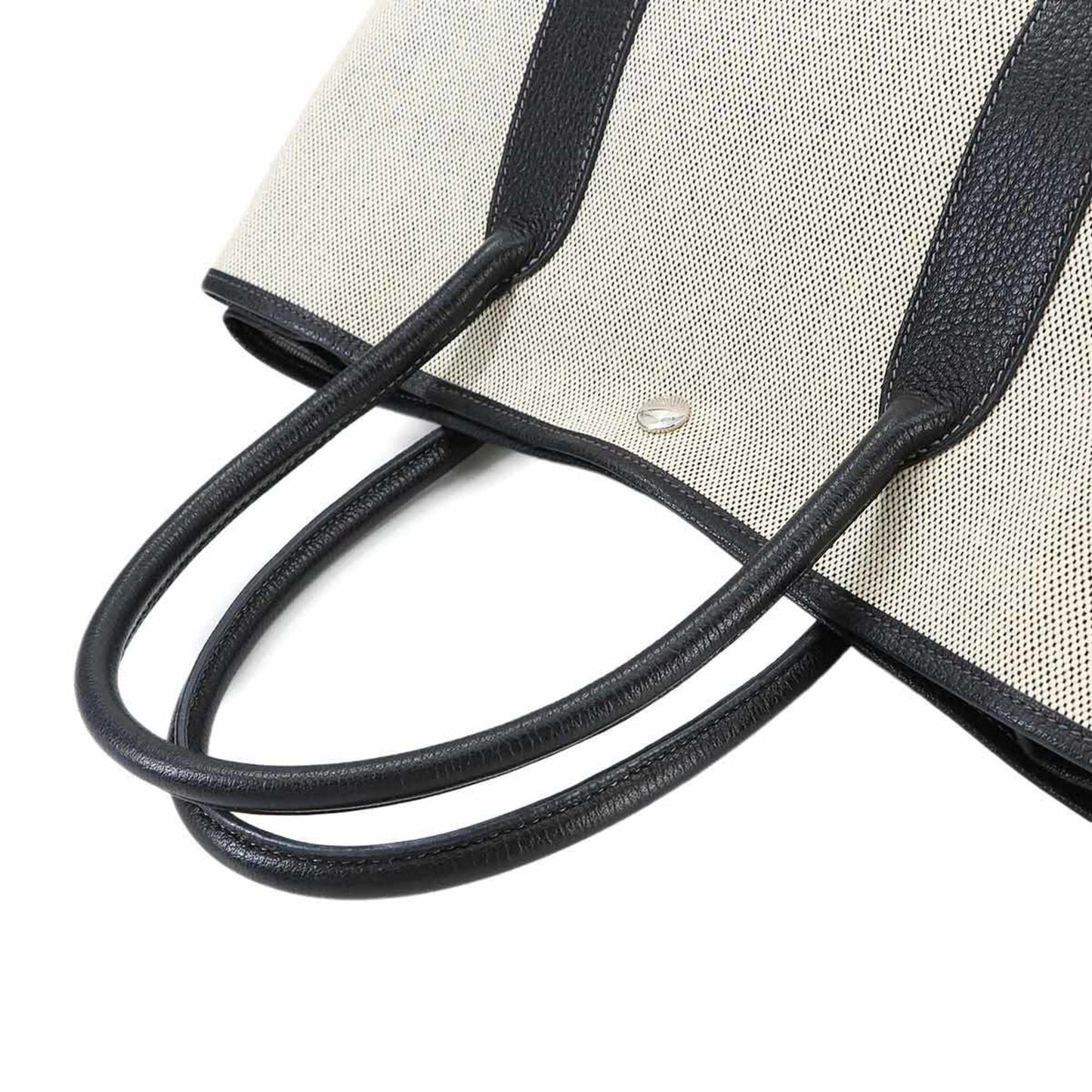 Hermès Garden Party, Grey, Canvas, tote
