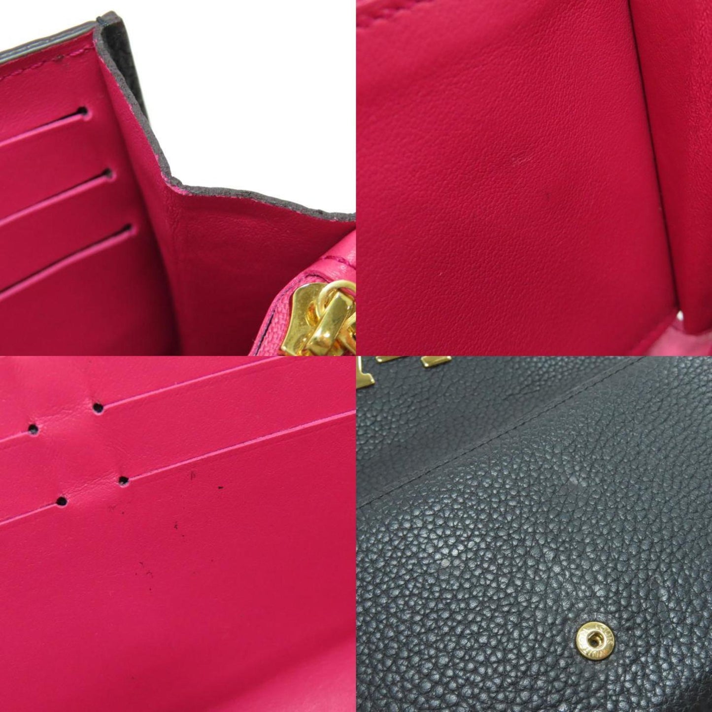 Louis Vuitton Capucines, Black, Leather, wallet