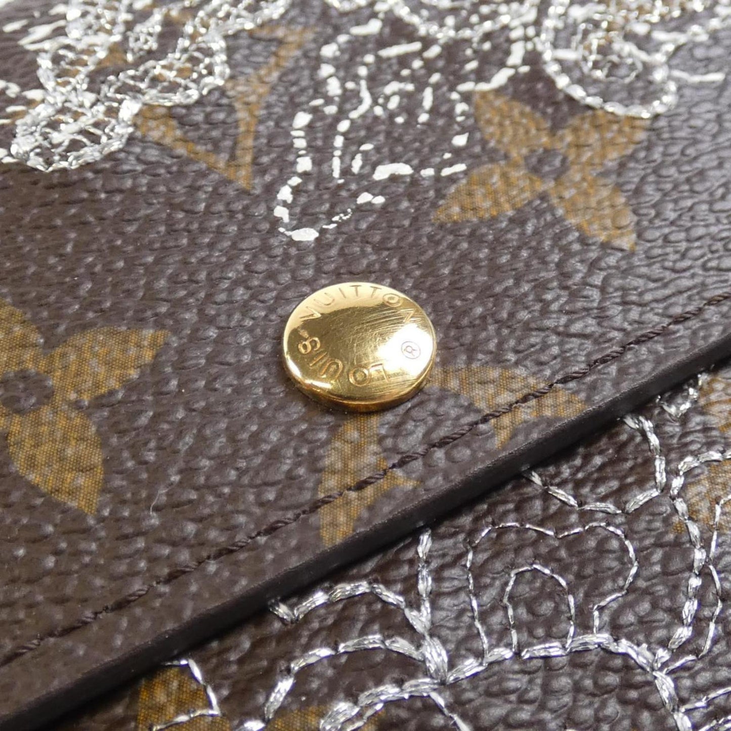 Louis Vuitton Sarah, Brown, Canvas, wallet