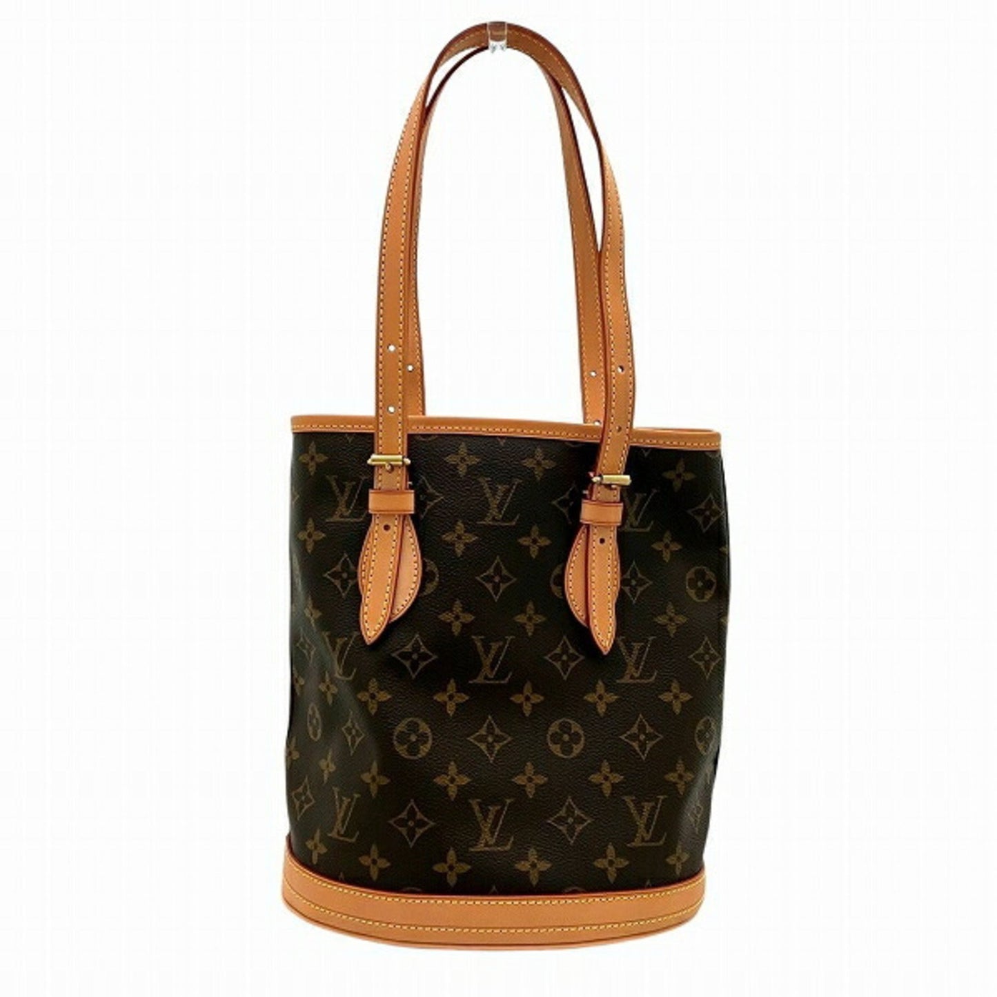 Louis Vuitton Bucket PM, Brown, Canvas, tote