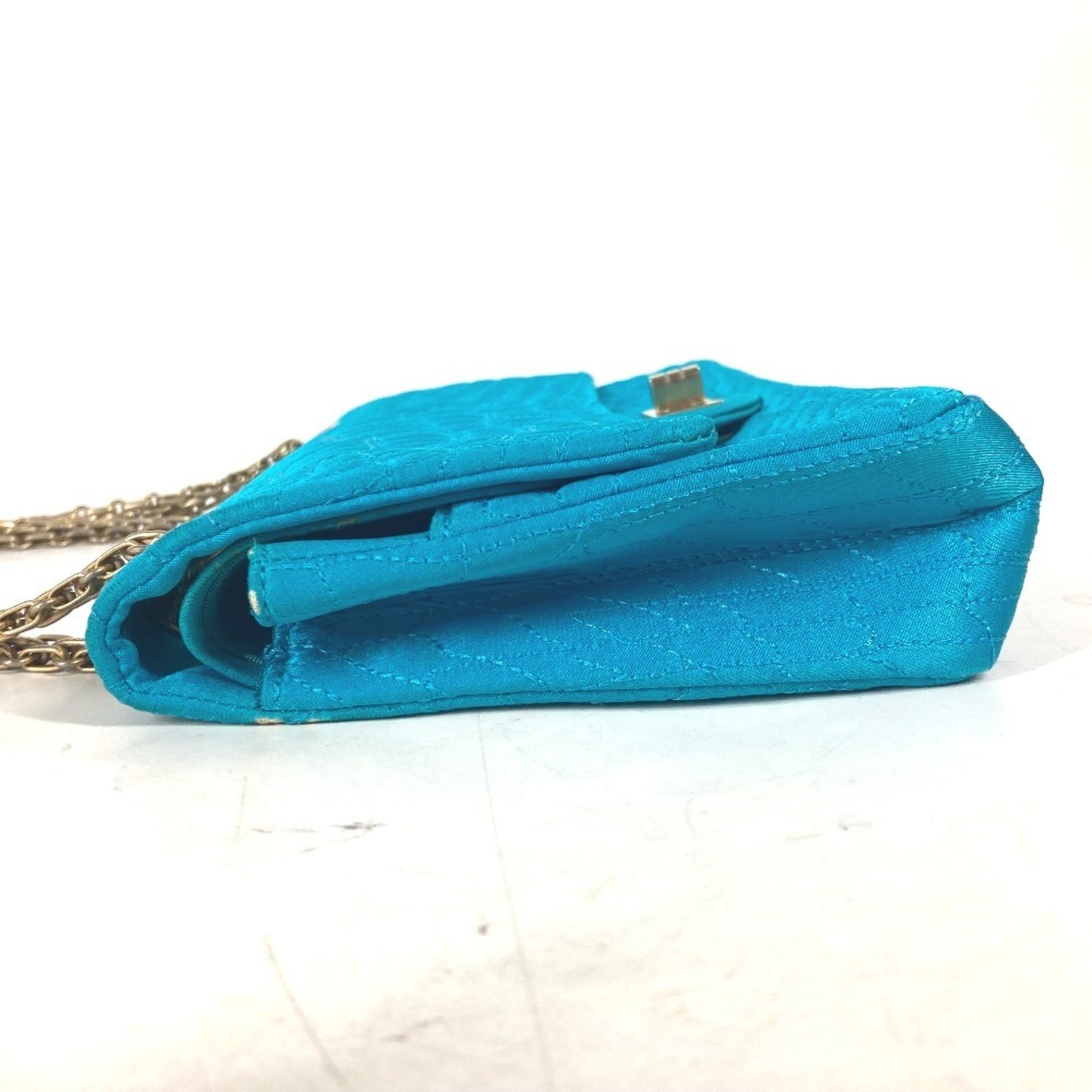 "Chanel 2,55", Blue, Synthetic, shoulder
