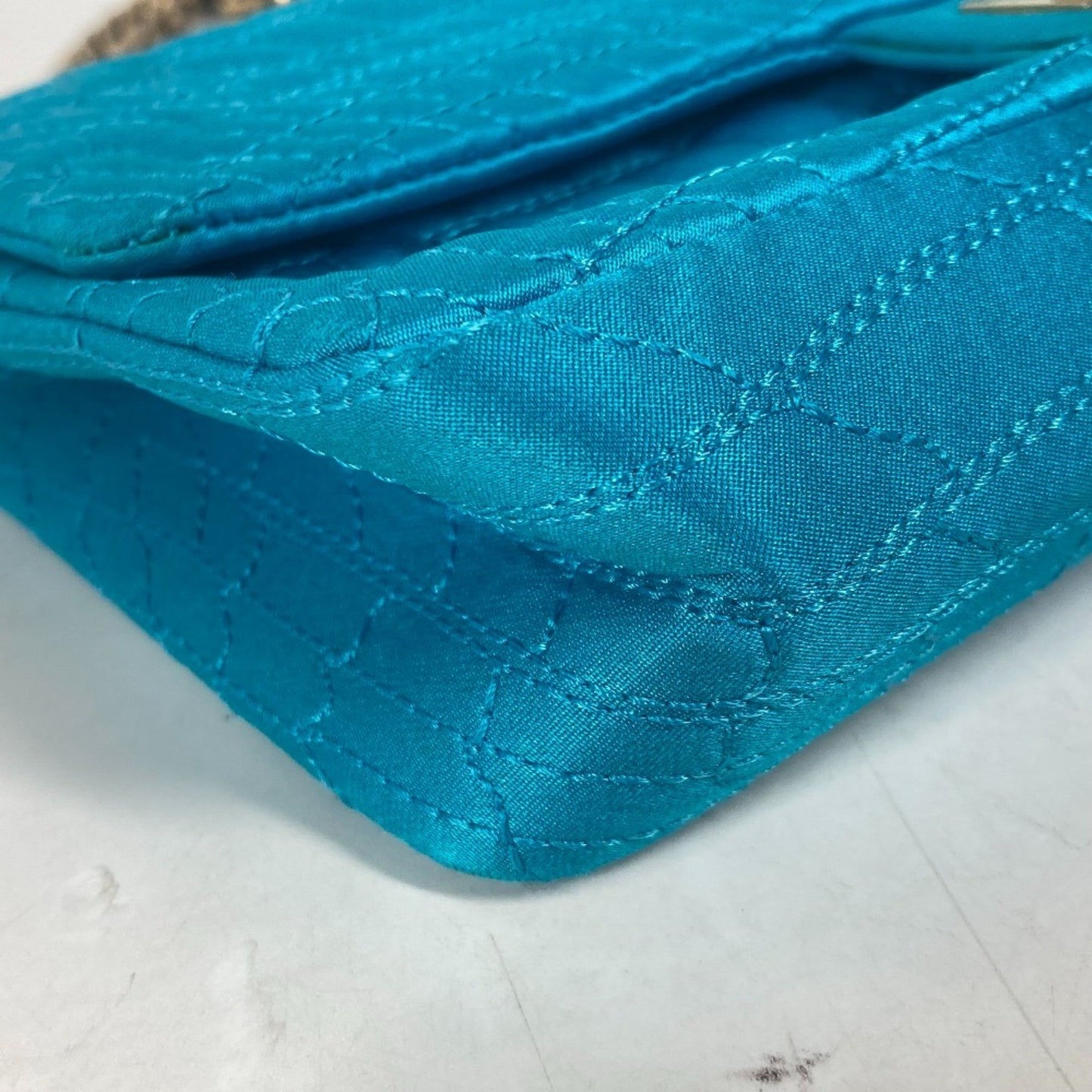 "Chanel 2,55", Blue, Synthetic, shoulder