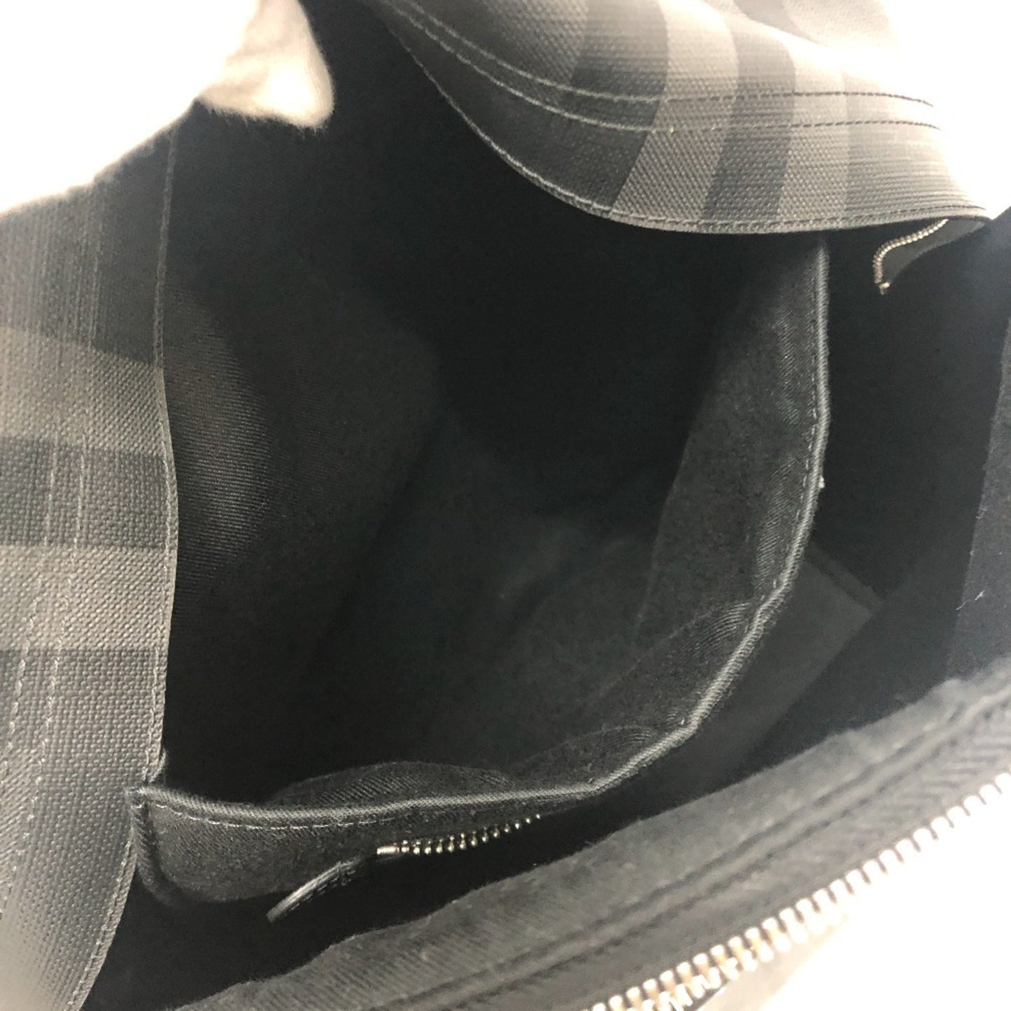 Burberry Logo, Grey, Canvas, backpack