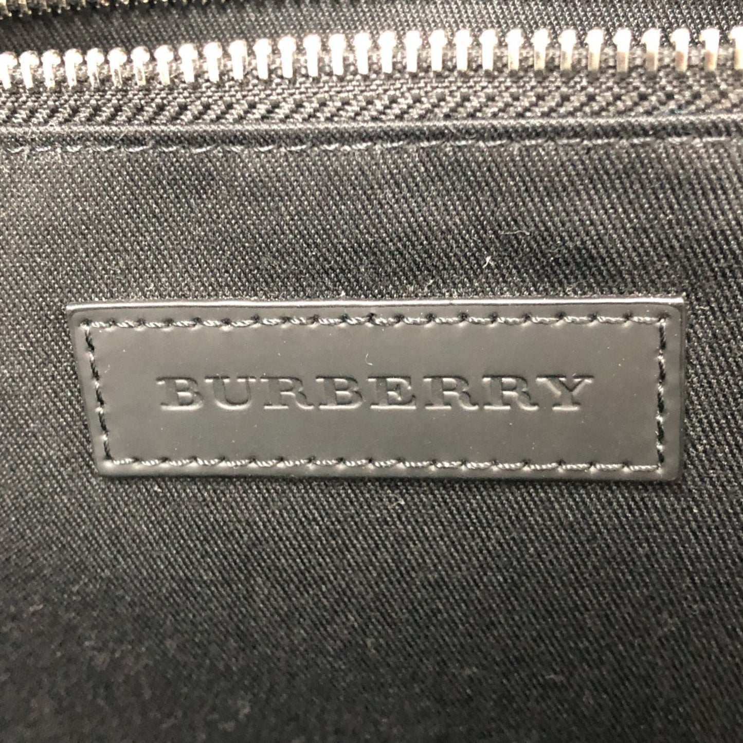 Burberry Logo, Grey, Canvas, backpack