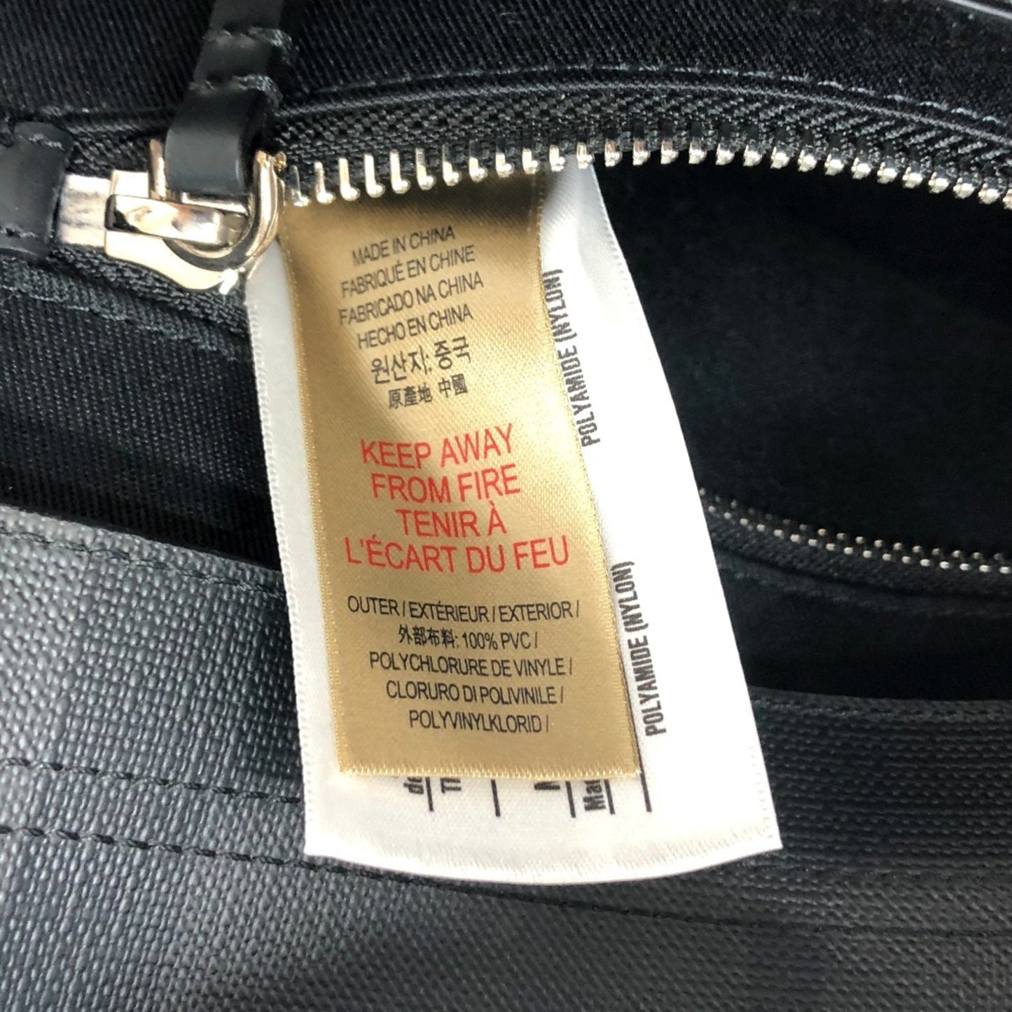 Burberry Logo, Grey, Canvas, backpack