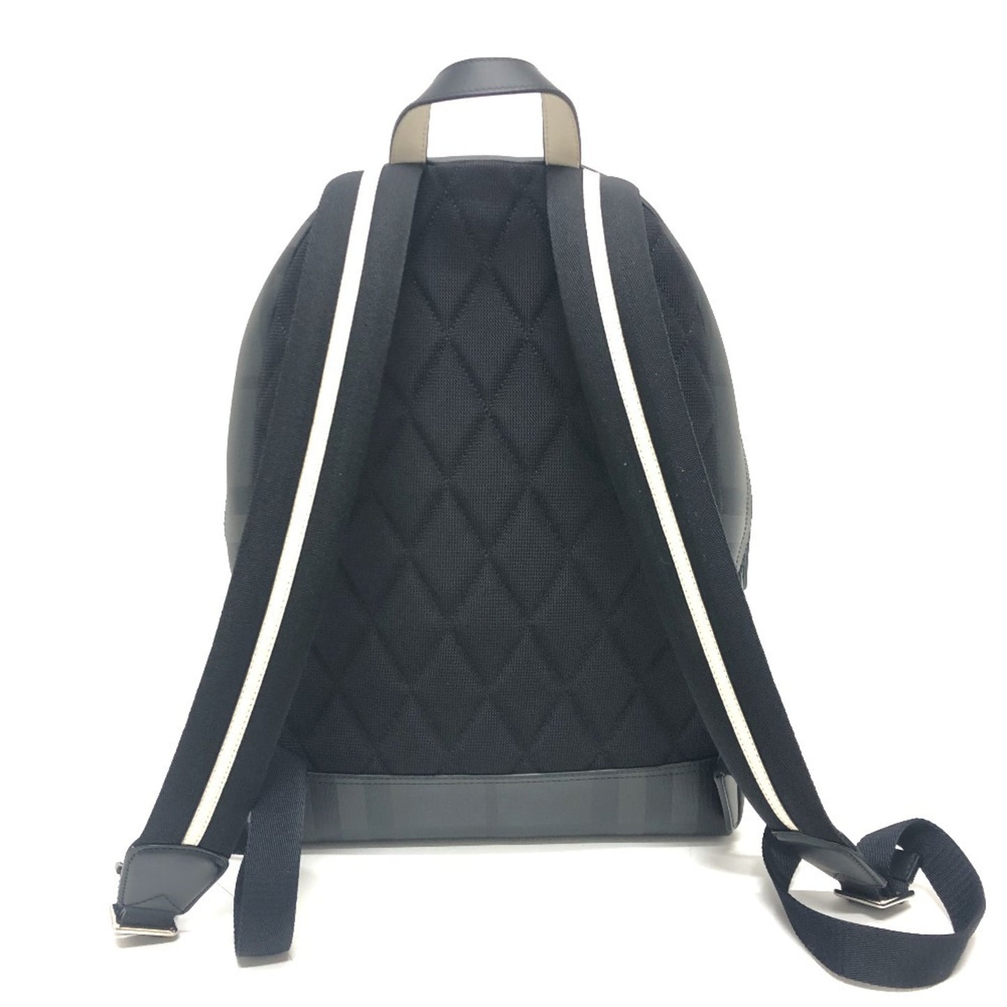 Burberry Logo, Grey, Canvas, backpack