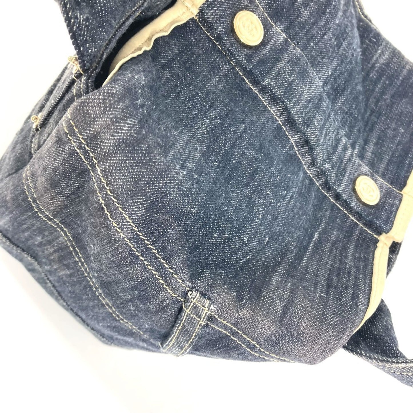 Chanel Petite Shopping Tote, Blue, Denim - Jeans, handbag