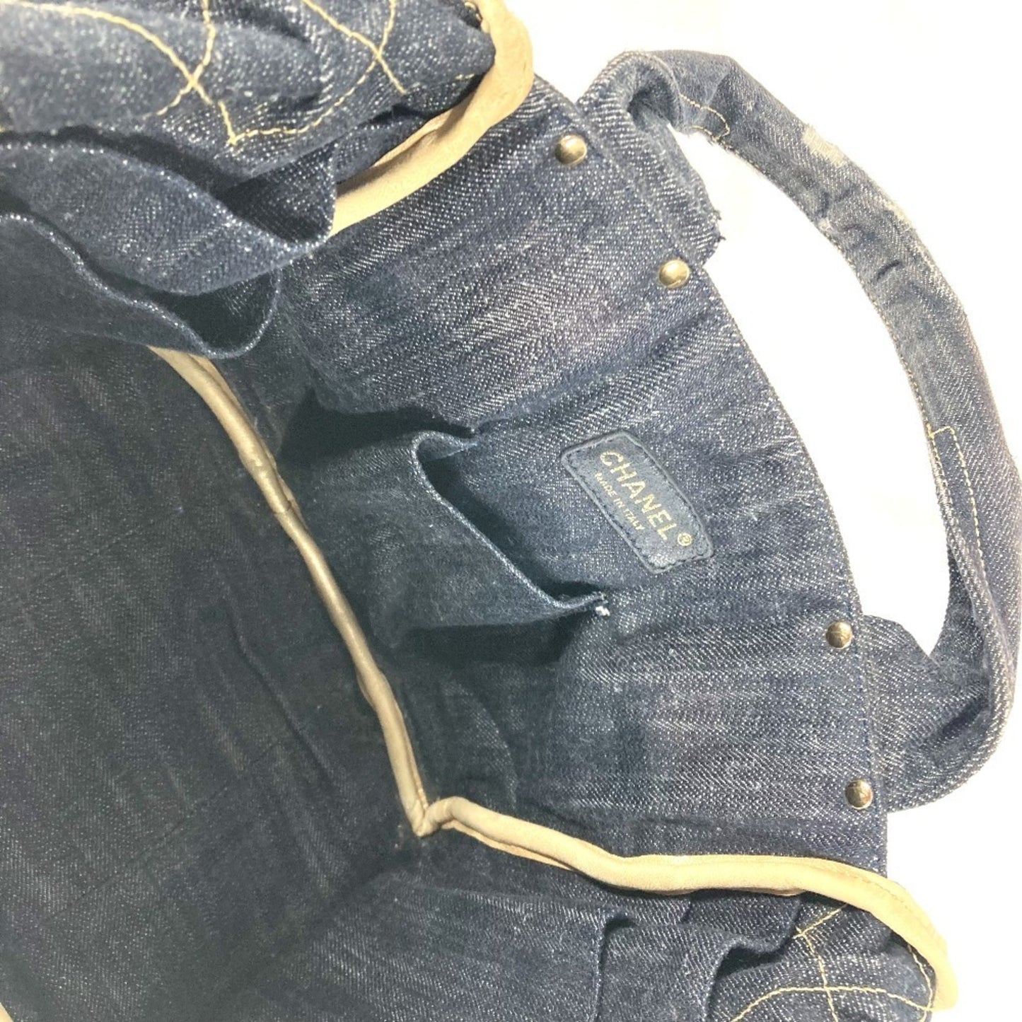 Chanel Petite Shopping Tote, Blue, Denim - Jeans, handbag