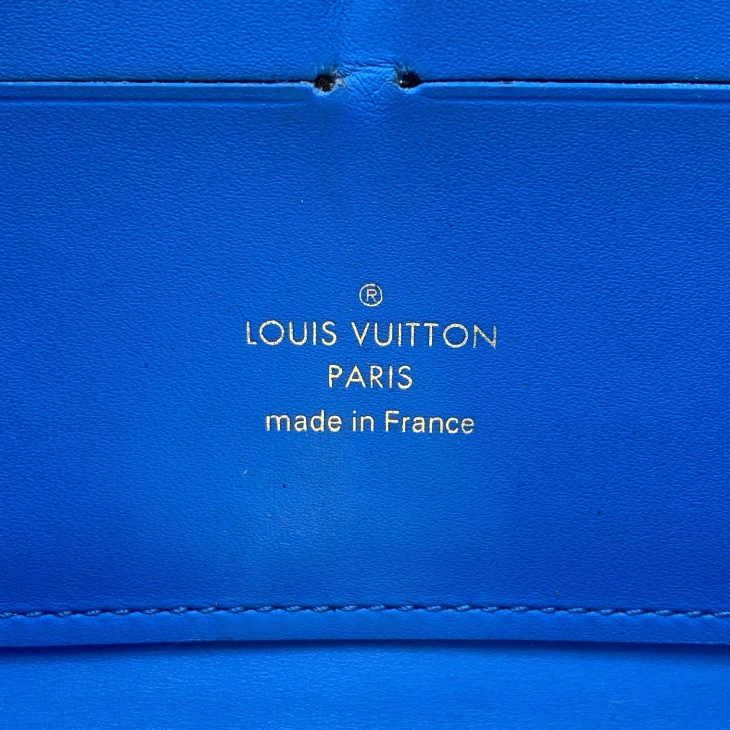 Louis Vuitton Zippy wallet, Blue, Leather, wallet