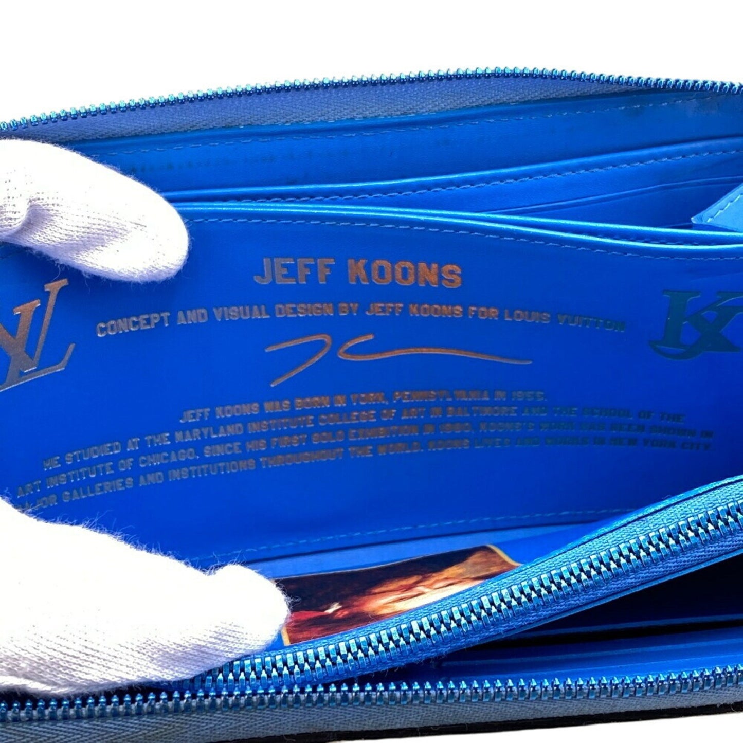 Louis Vuitton Zippy wallet, Blue, Leather, wallet