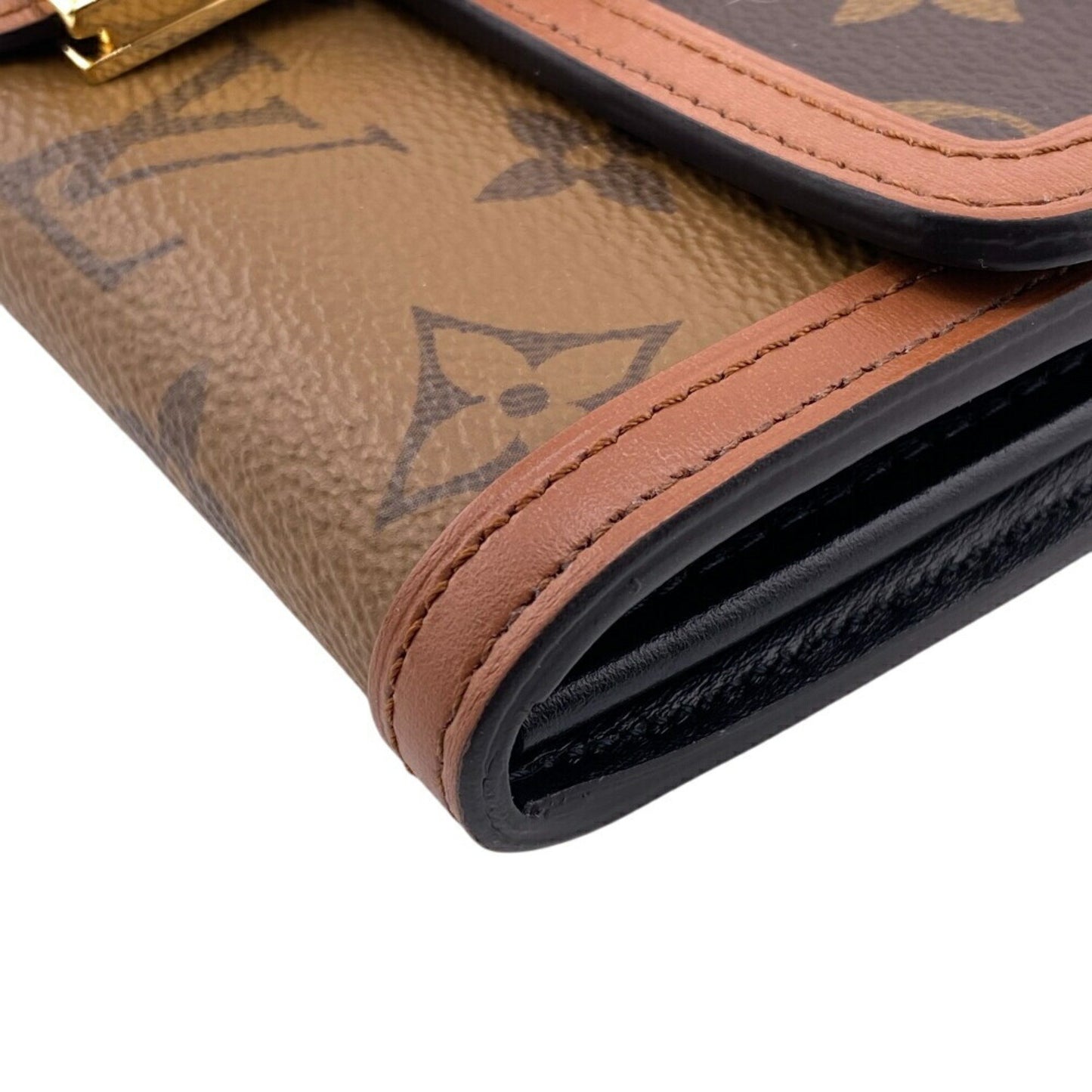 Louis Vuitton Sarah, Brown, Canvas, wallet