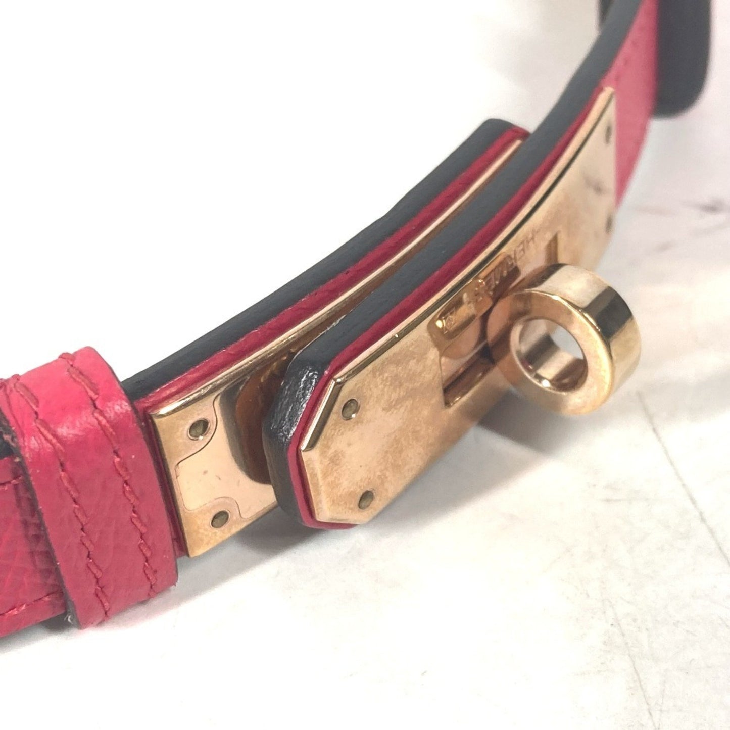 Hermès Kelly, Pink, Leather, belt