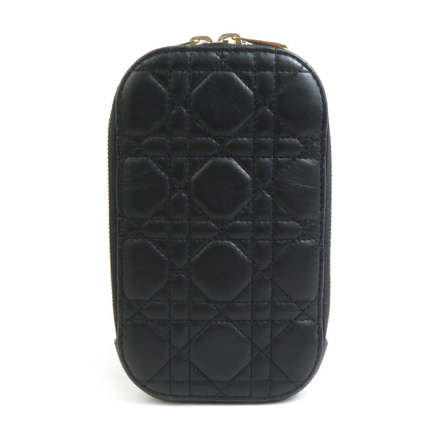 Dior Lady Dior, Black, Leather, shoulder