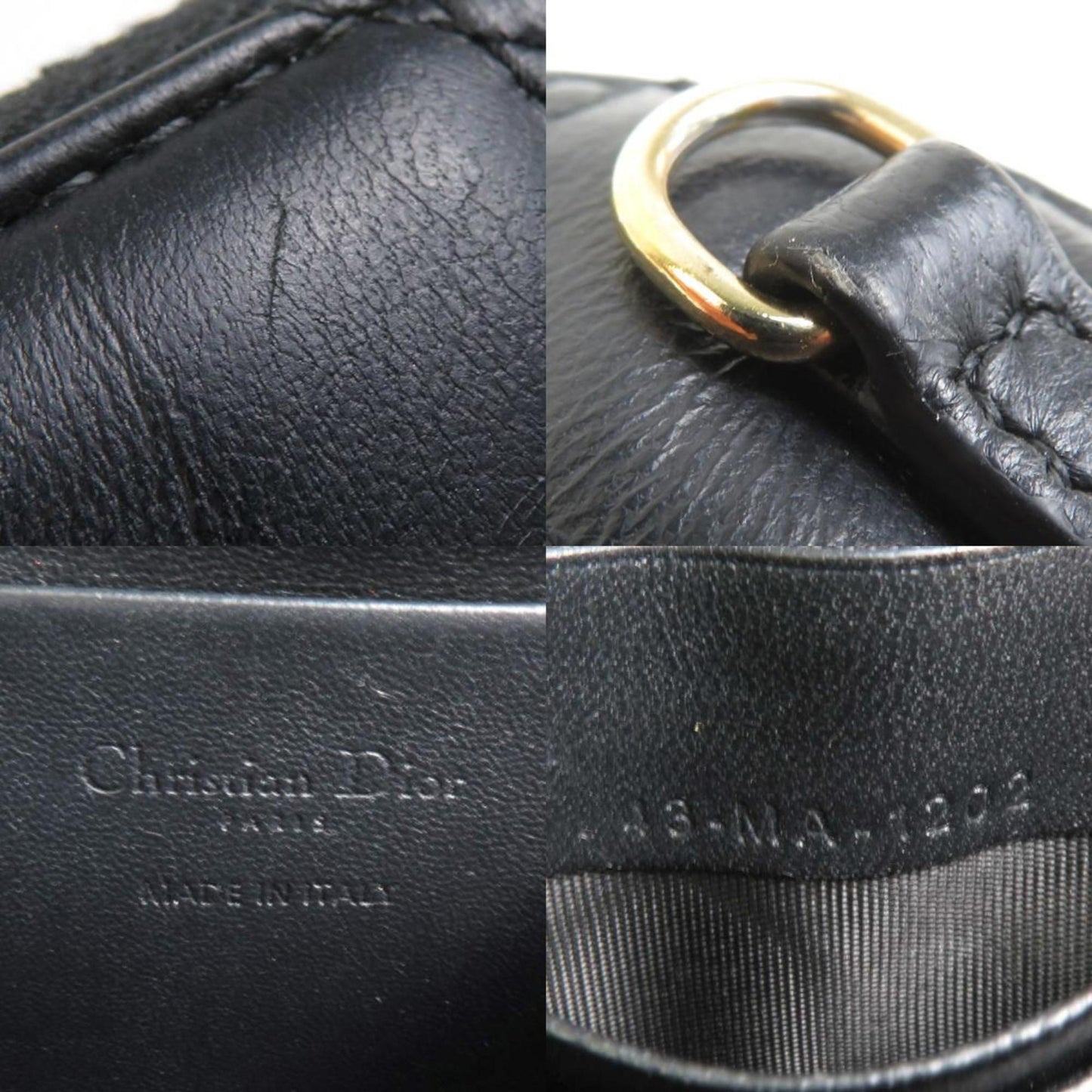 Dior Lady Dior, Black, Leather, shoulder