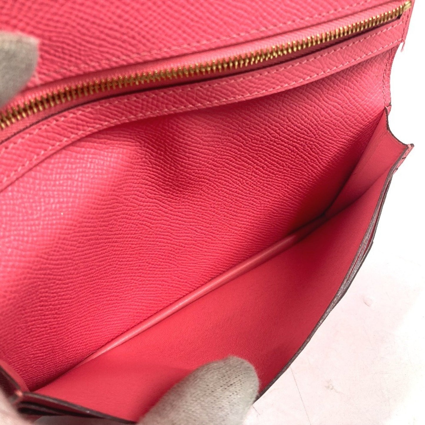 Hermès Béarn, Pink, Leather, wallet