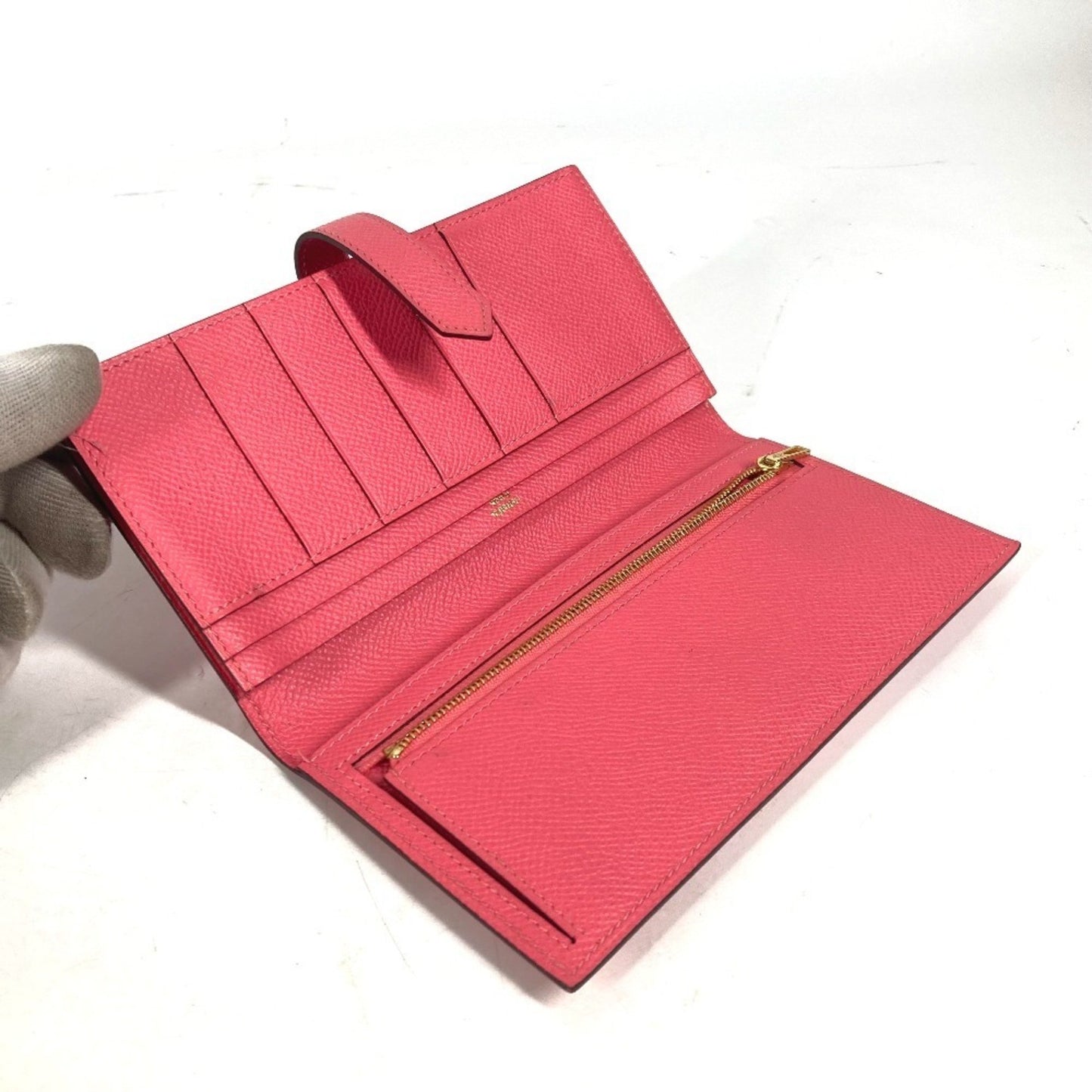 Hermès Béarn, Pink, Leather, wallet