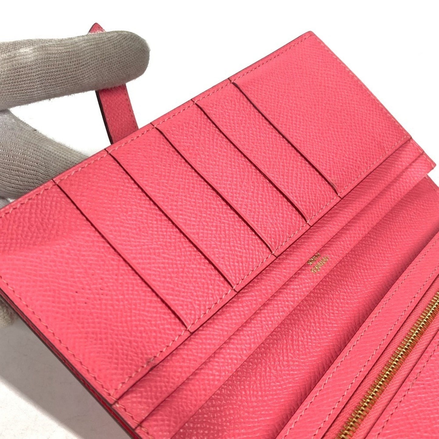 Hermès Béarn, Pink, Leather, wallet