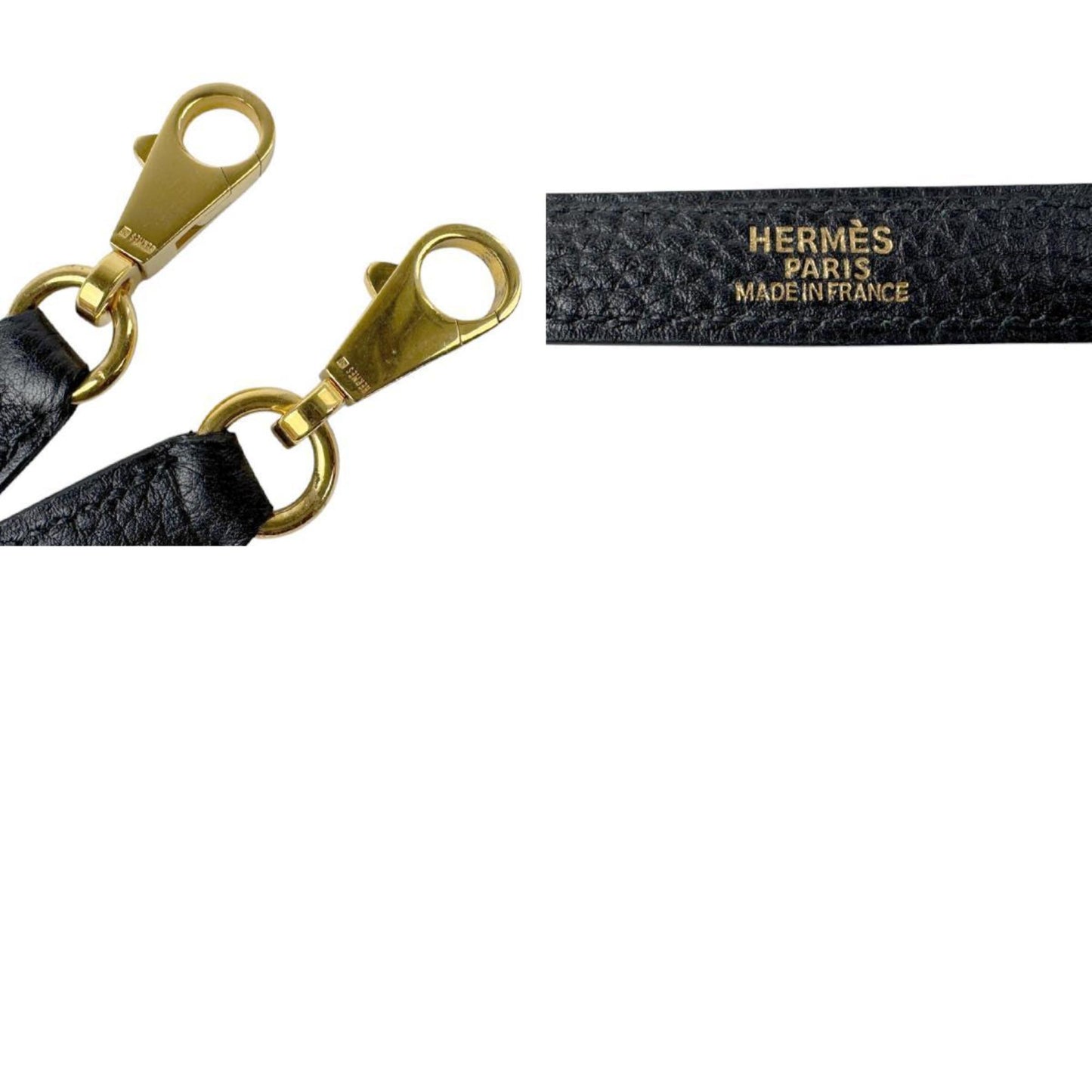 Hermès, Black, Leather, bag