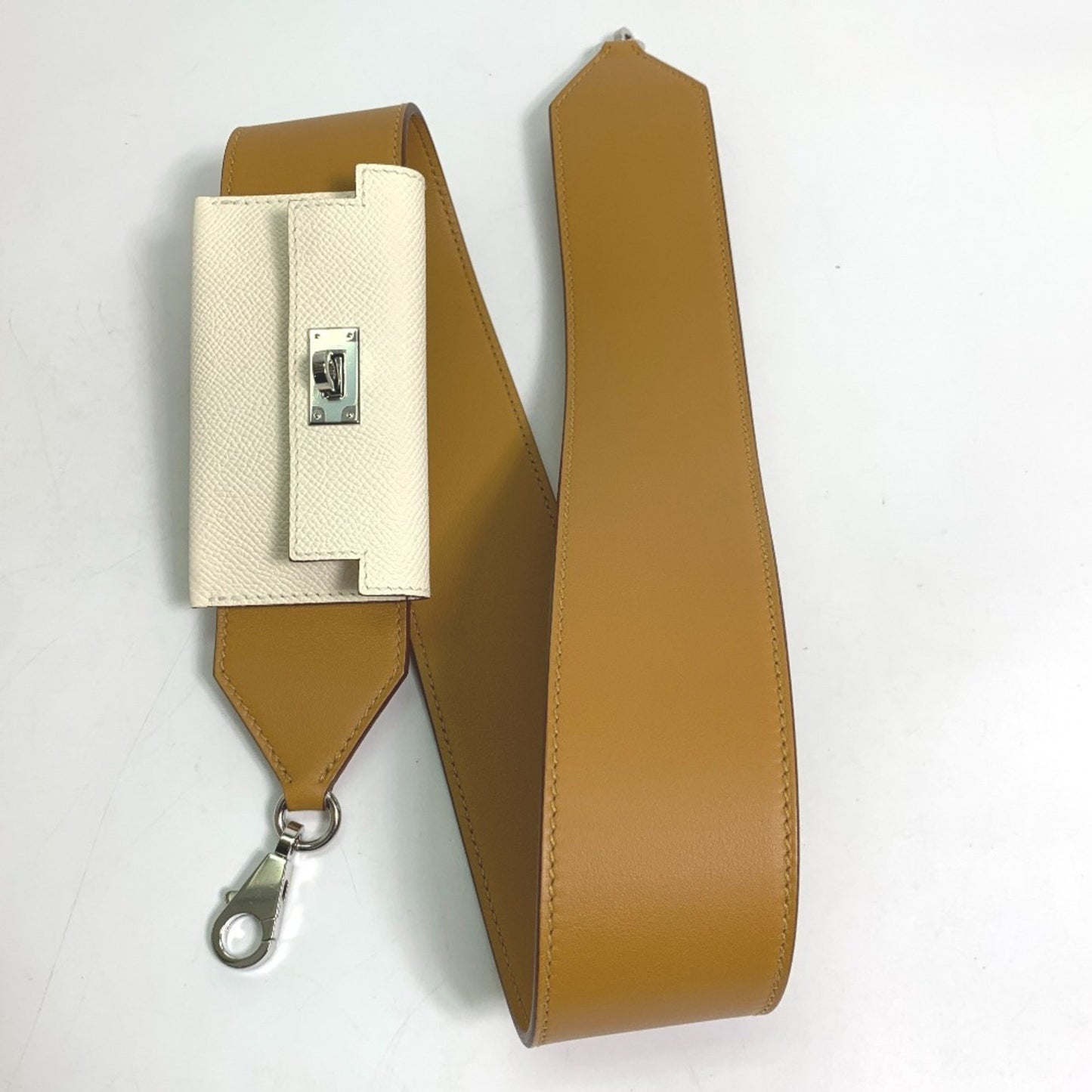 Hermès Kelly Clutch, Beige, Leather, wallet