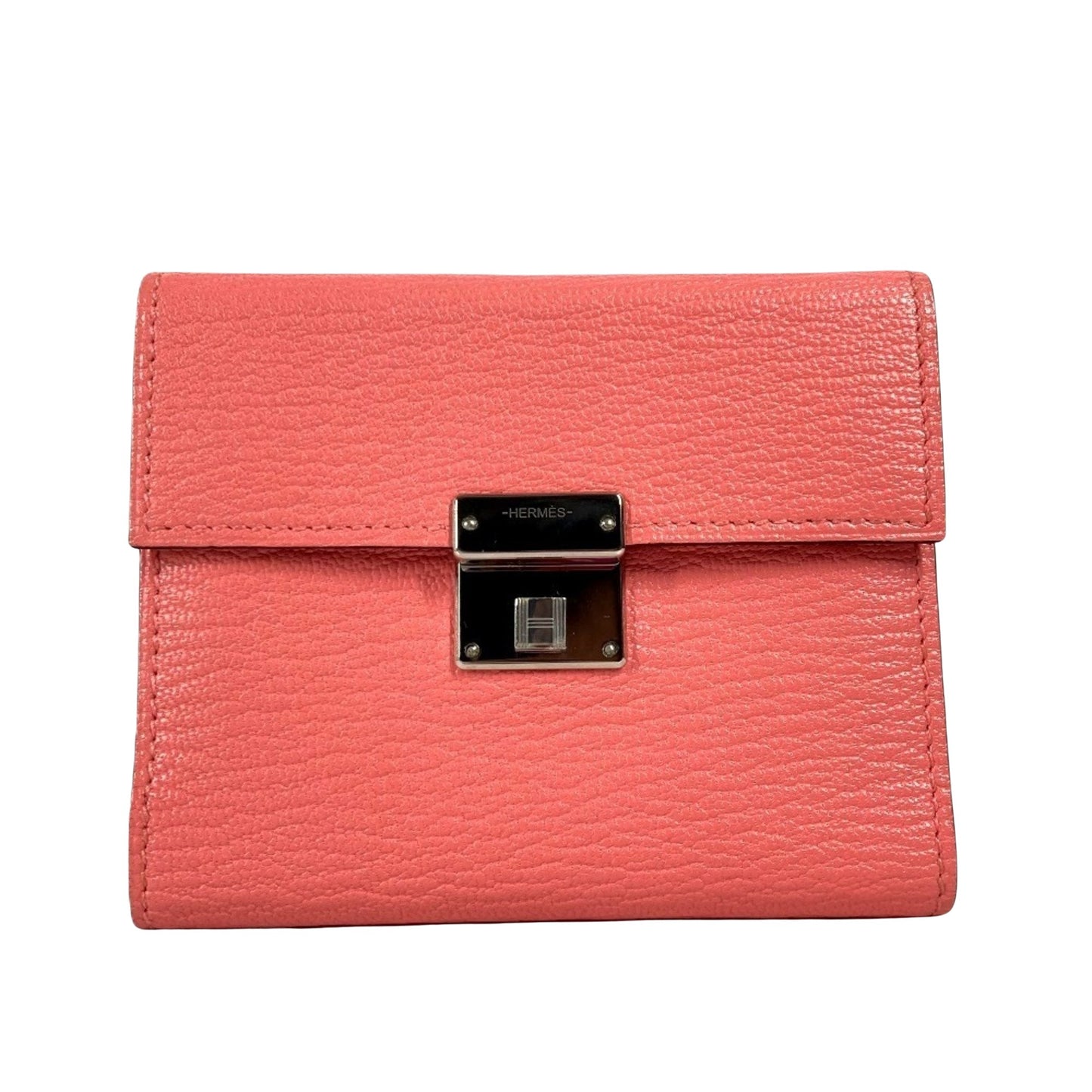 Hermès Clic Mini, Pink, Leather, wallet