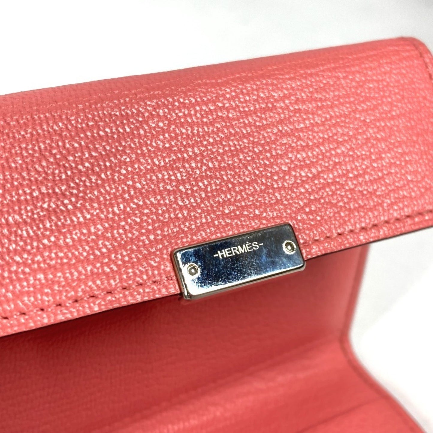 Hermès Clic Mini, Pink, Leather, wallet