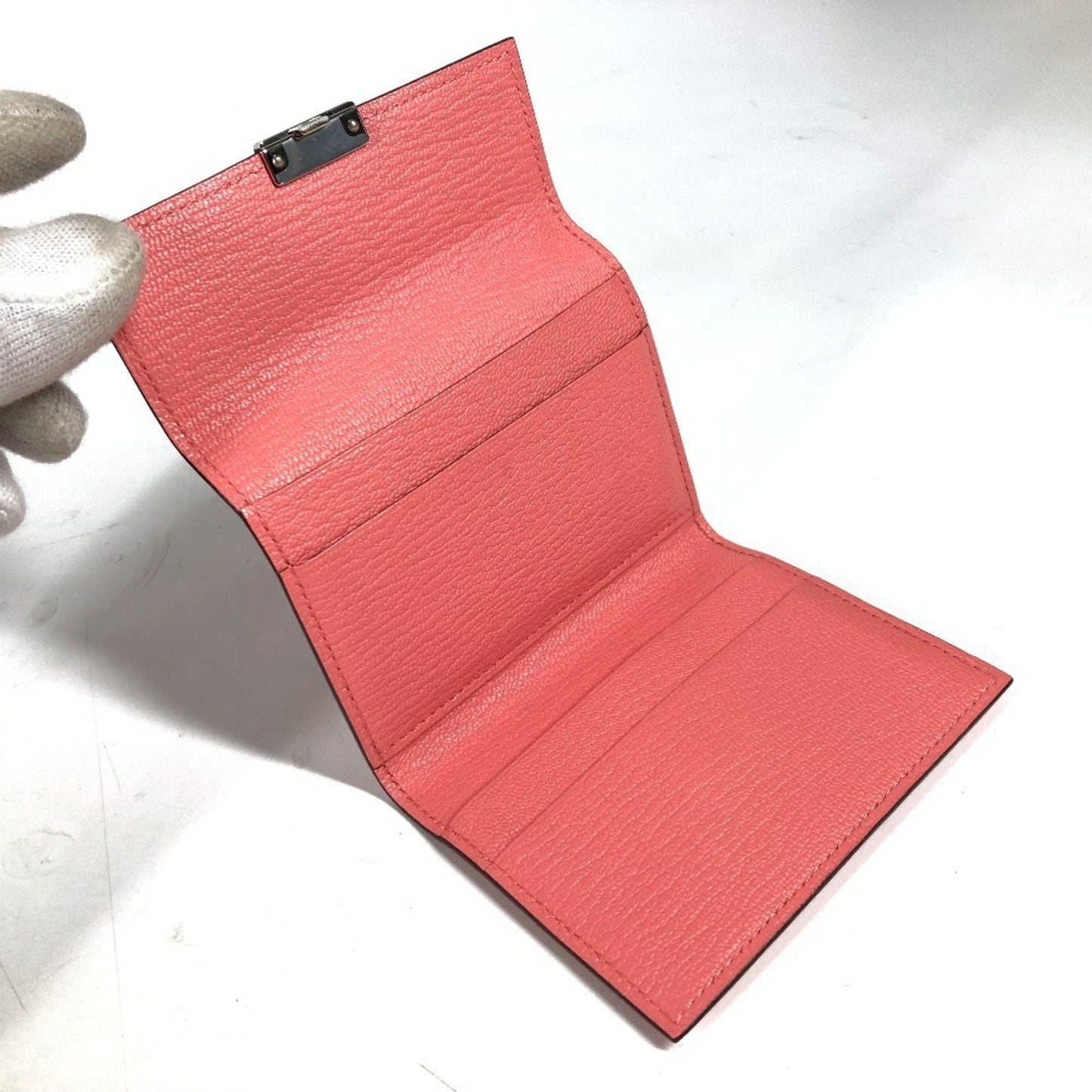 Hermès Clic Mini, Pink, Leather, wallet