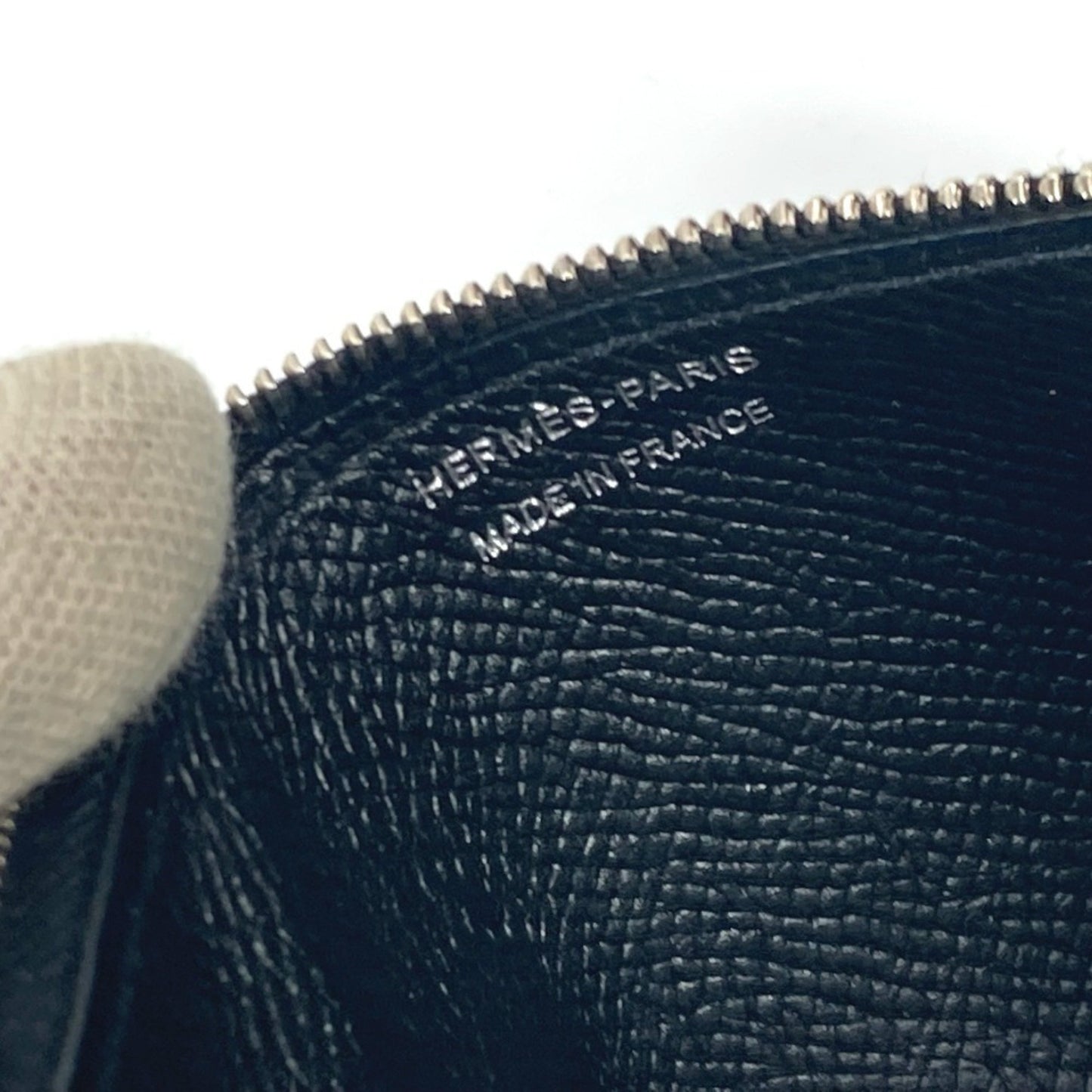 Hermès Passant, Black, Leather, wallet