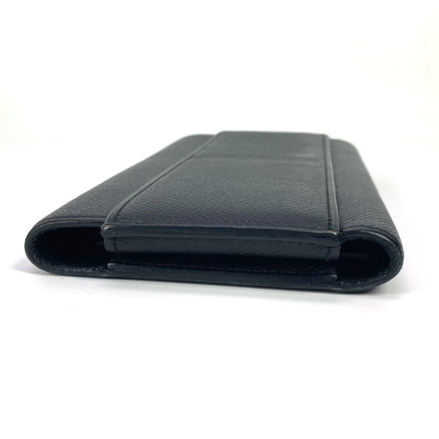 Hermès Passant, Black, Leather, wallet