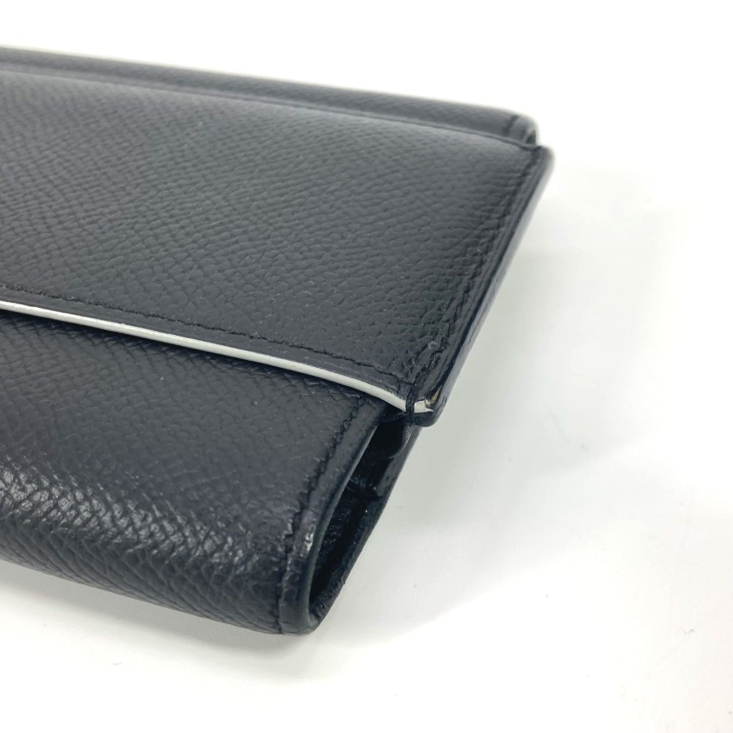 Hermès Passant, Black, Leather, wallet