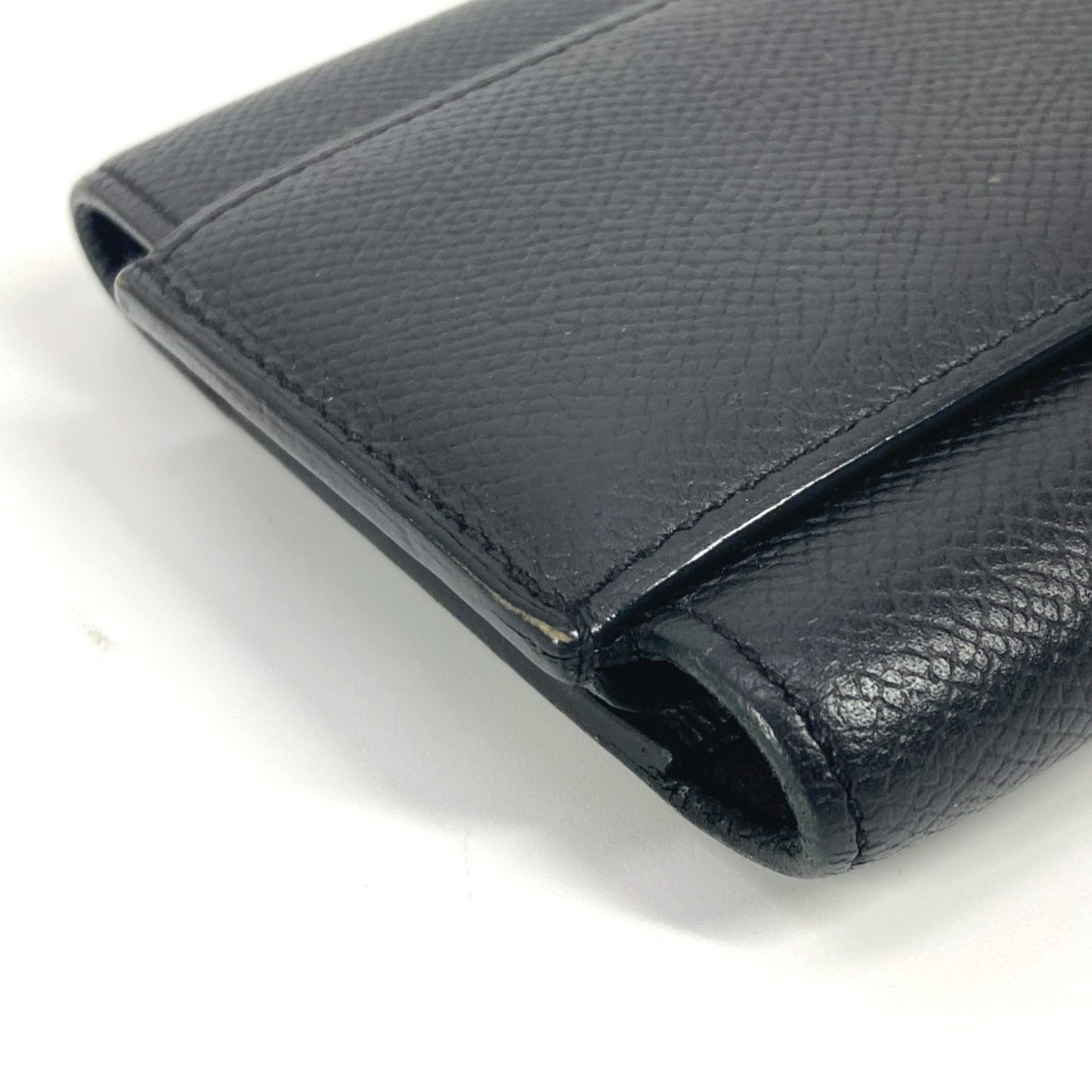 Hermès Passant, Black, Leather, wallet