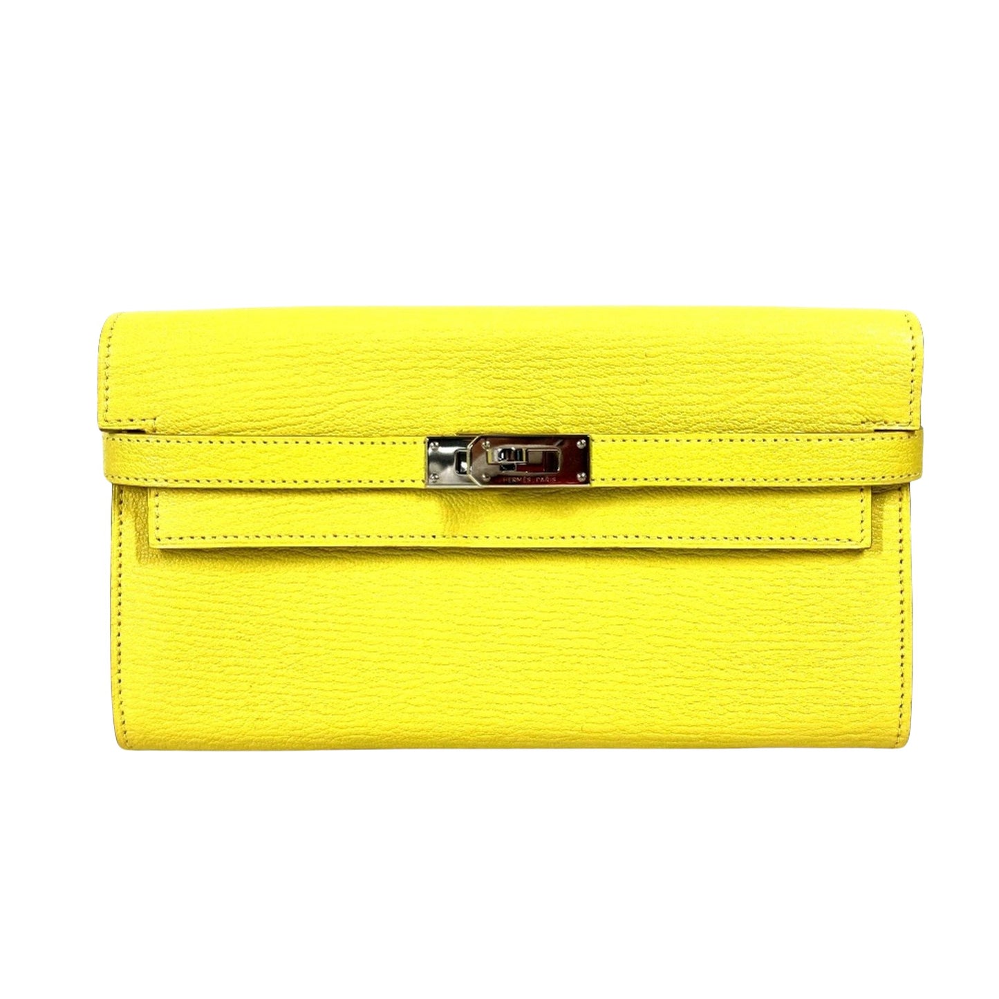 Hermès Kelly, Yellow, Leather, wallet