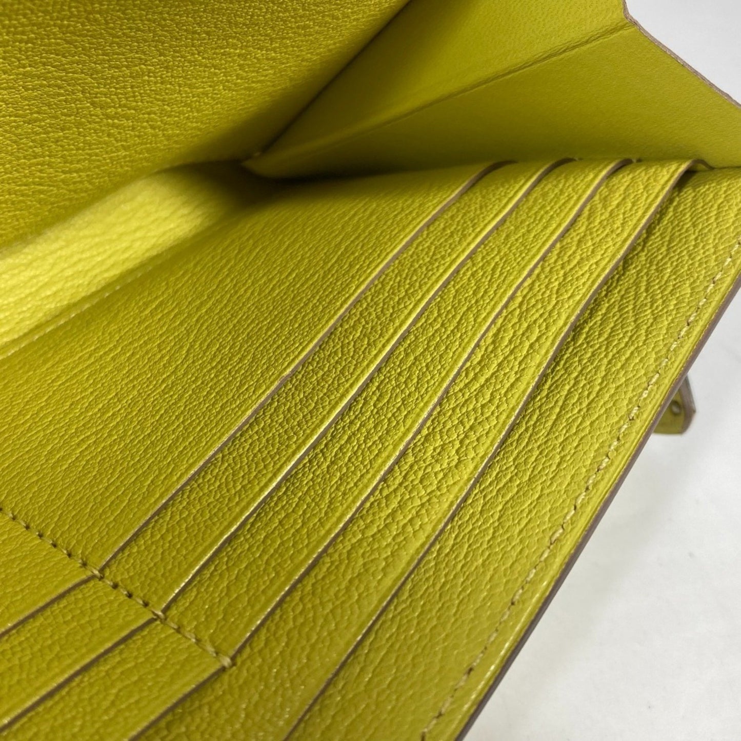 Hermès Kelly, Yellow, Leather, wallet