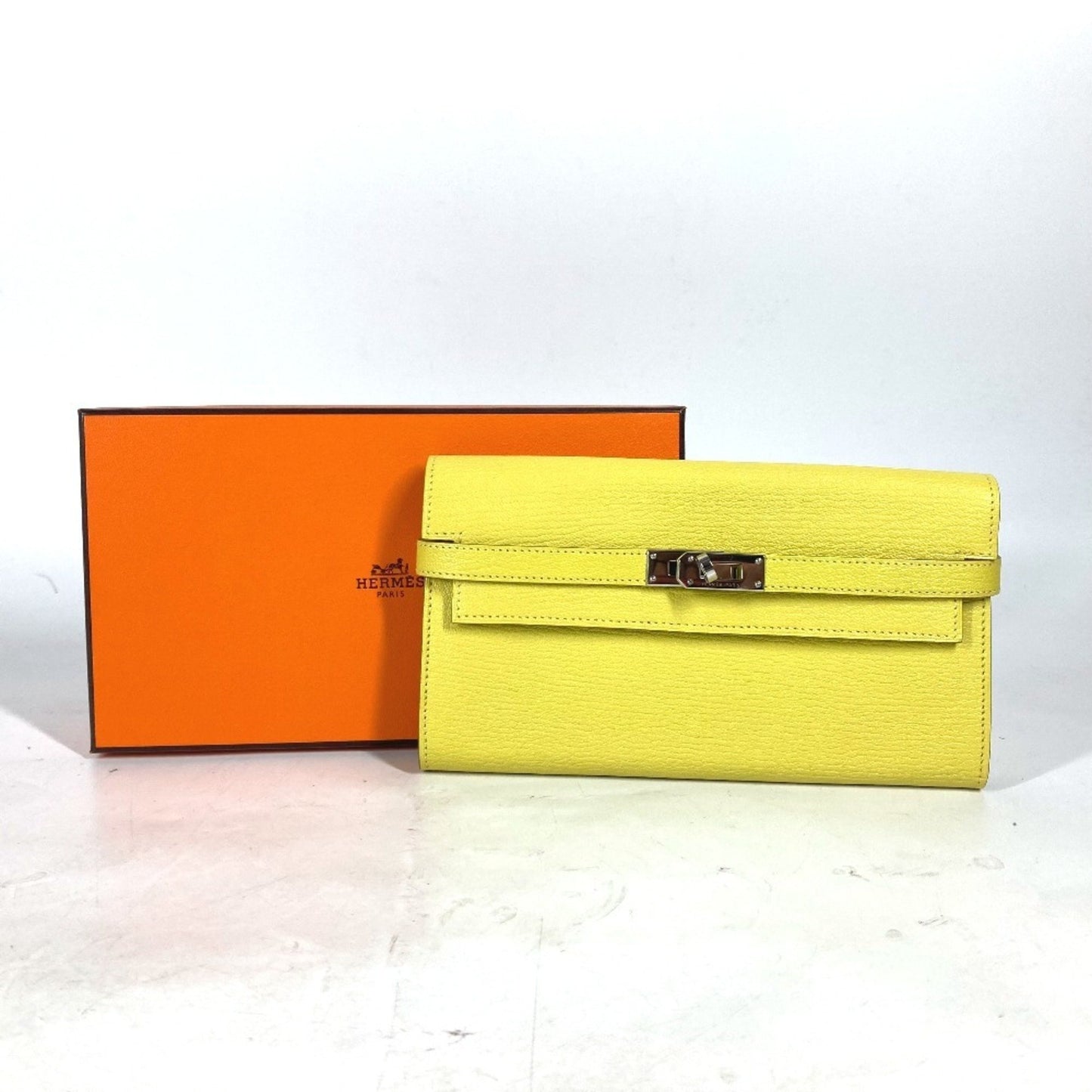 Hermès Kelly, Yellow, Leather, wallet