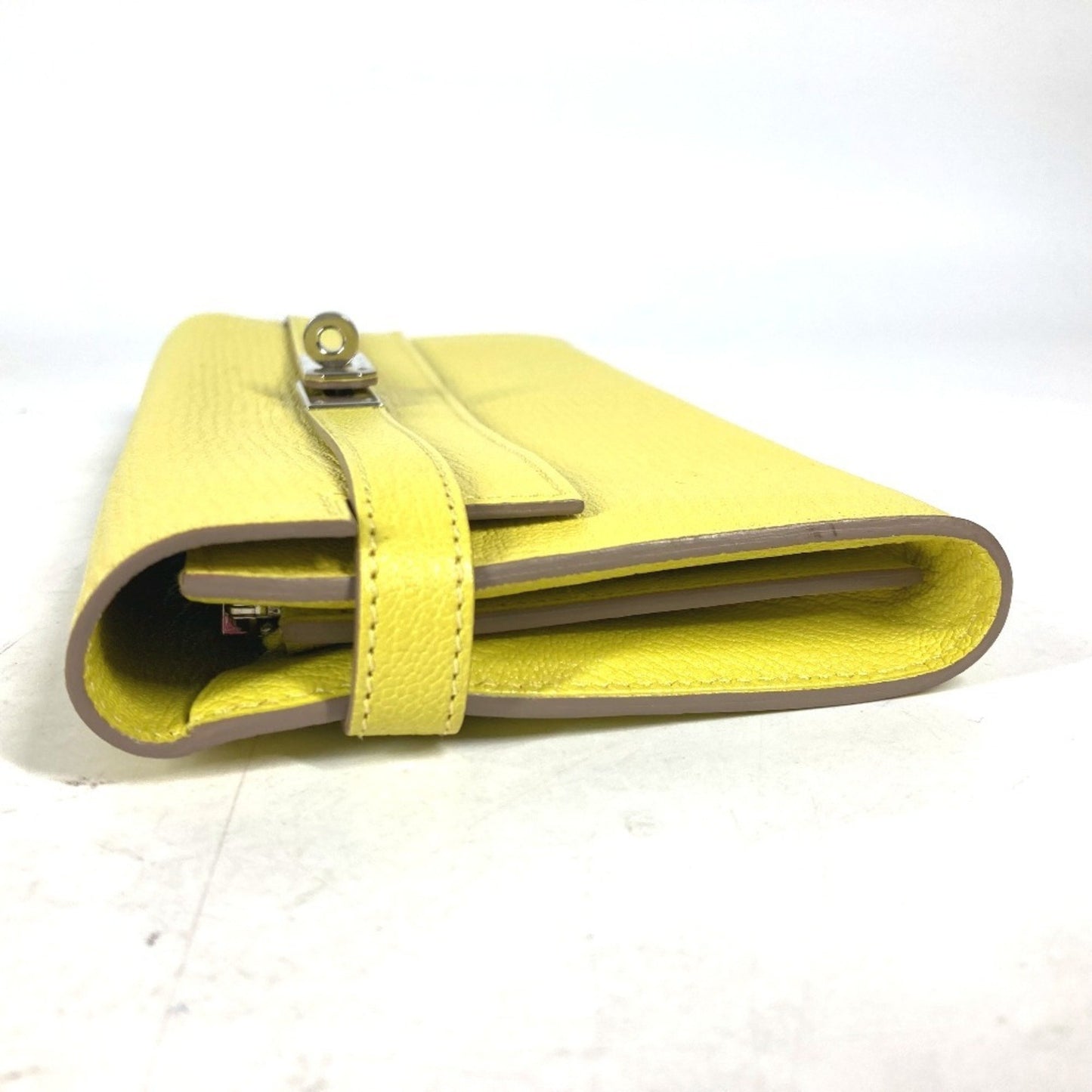 Hermès Kelly, Yellow, Leather, wallet